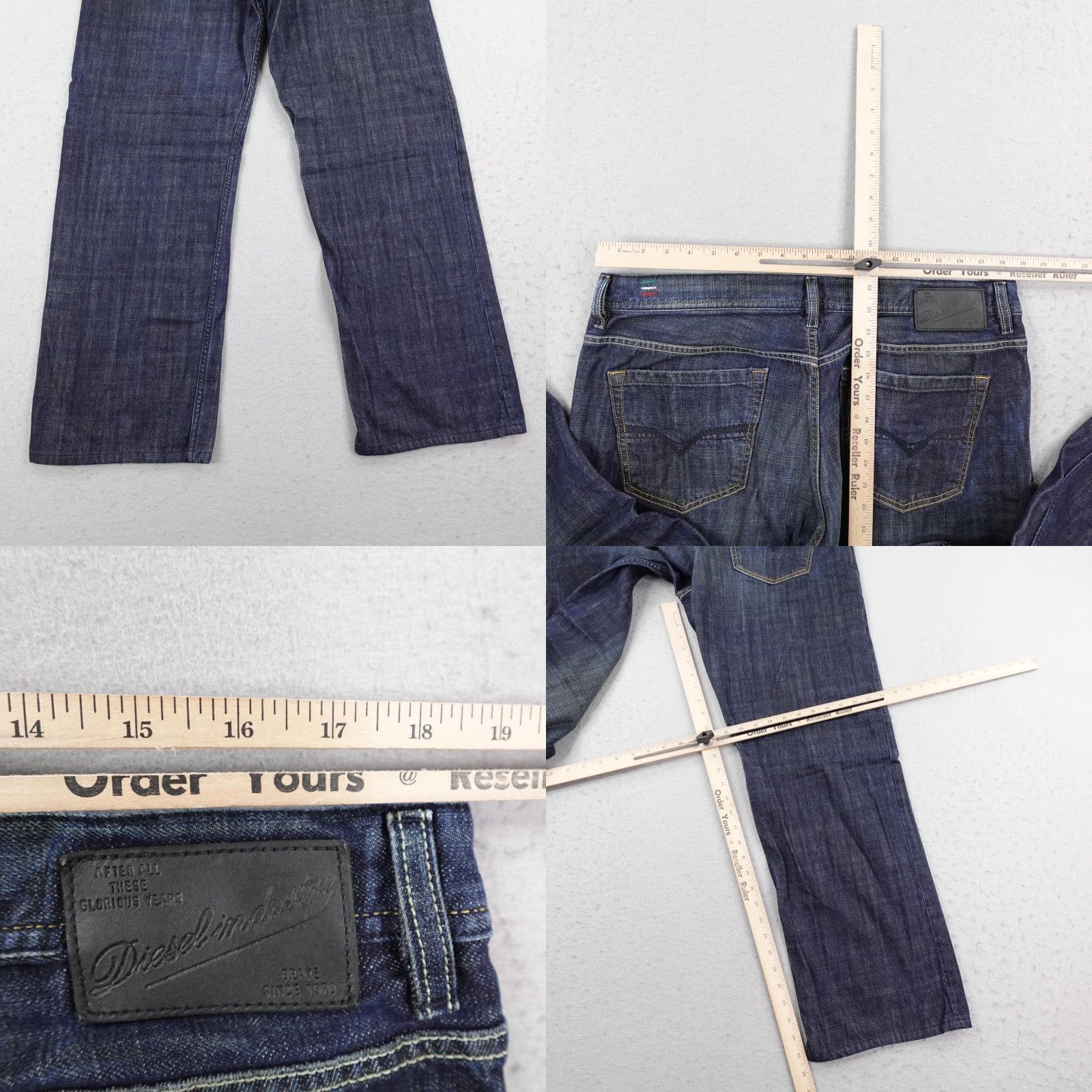 Diesel Diesel Jeans Mens 38x32 Blue Denim Quratt 008FI Button Fly Straight Loose Italy Jeans Mens 38 Blue Denim Quratt 008FI Button Fly Straight Loose Italy Size US 38 / EU 54 - 8 Thumbnail