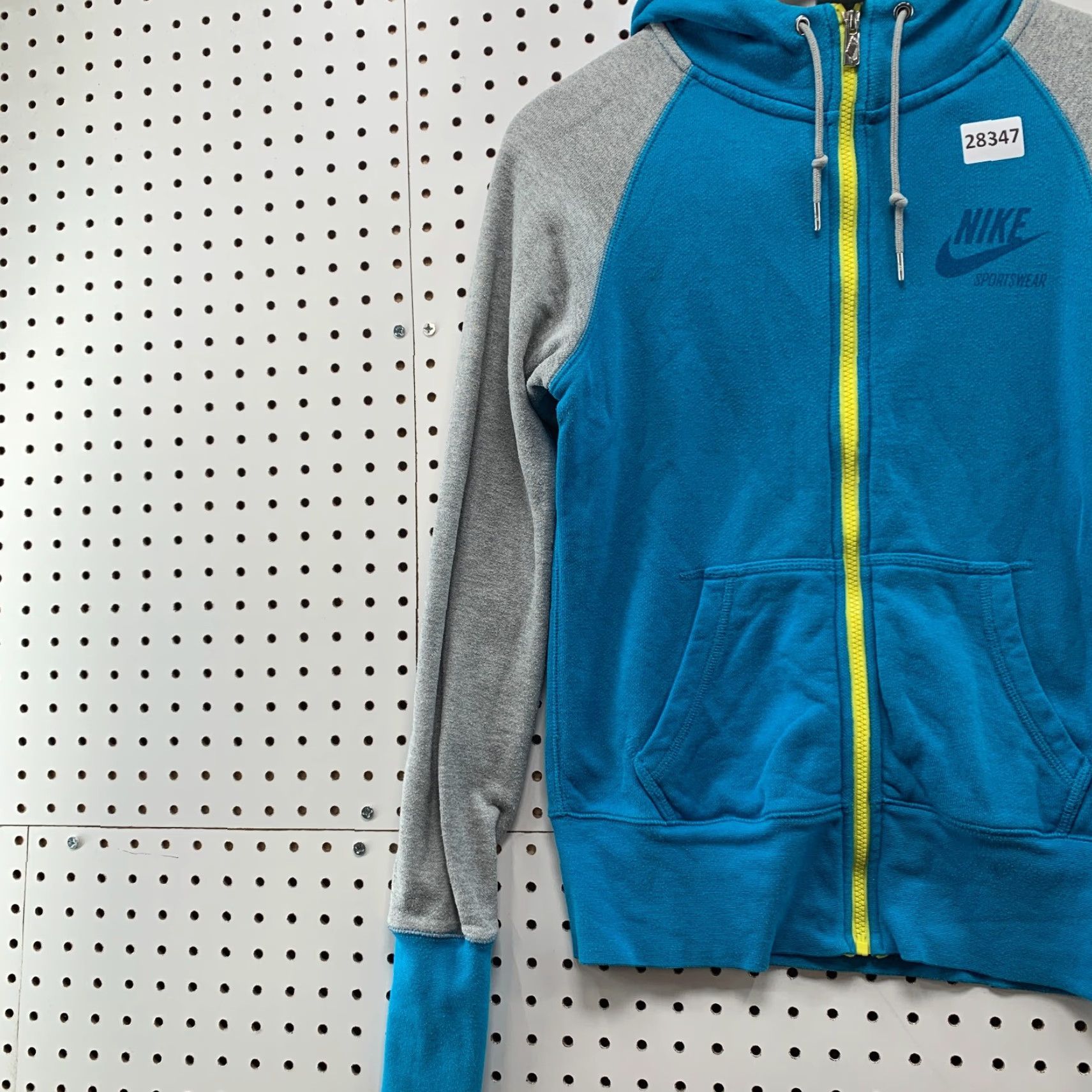 Nike VINTAGE Nike Sportwear Hoodie Full Zip Sweatshirt Blue Womens Medium Size M / US 6-8 / IT 42-44 - 3 Thumbnail