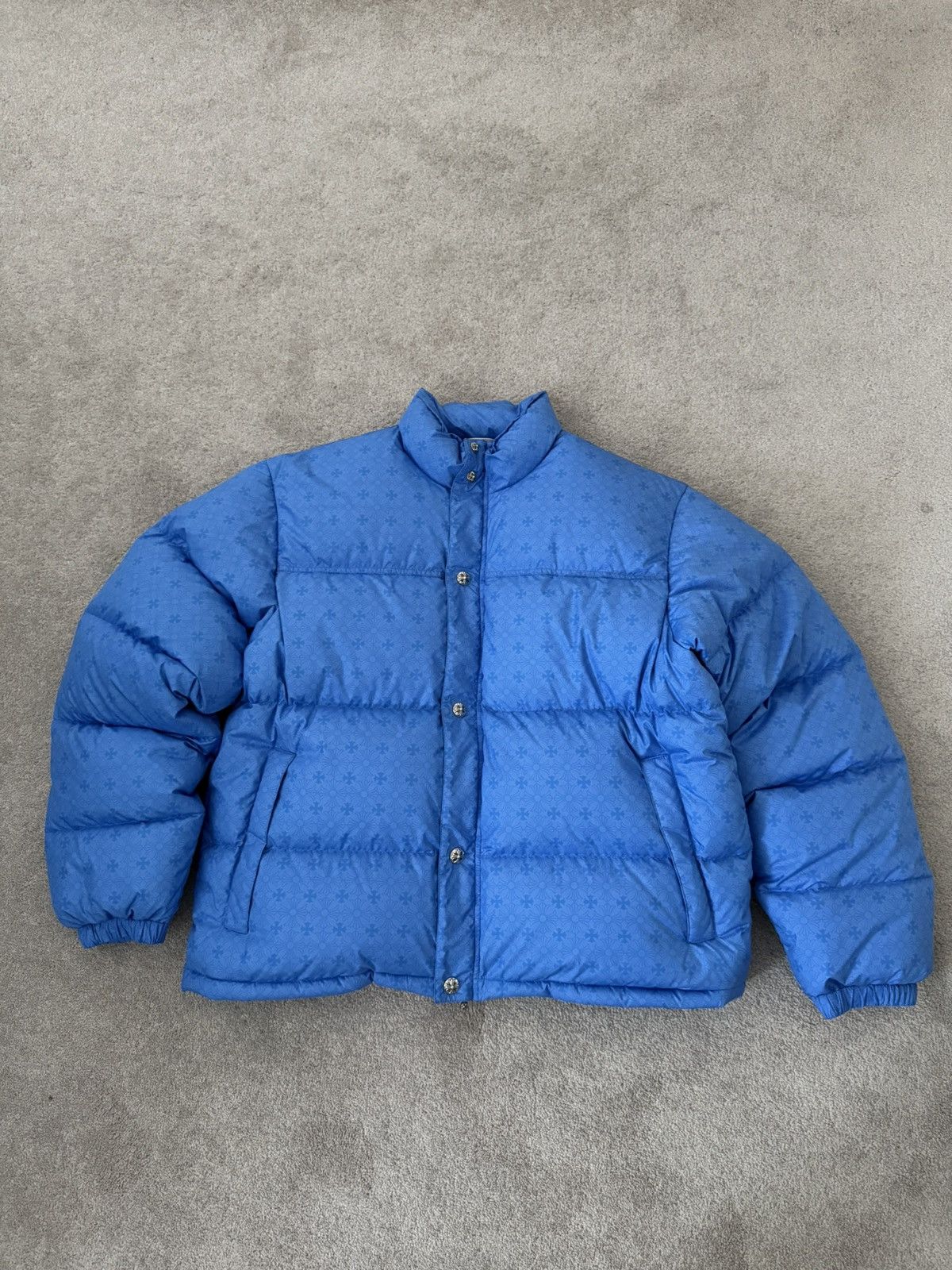 Chrome Hearts Puffer Jacket Blue XL New