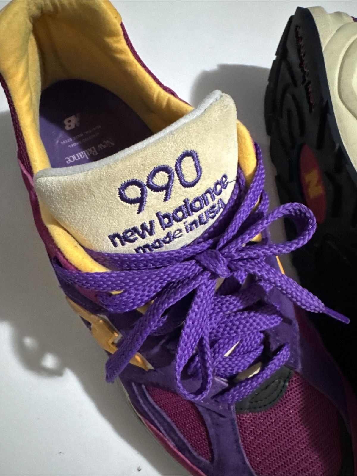 New Balance New Balance 990v2 x Teddy Santis ‘Purple Yellow’ Size US 12 / EU 45 - 8 Thumbnail