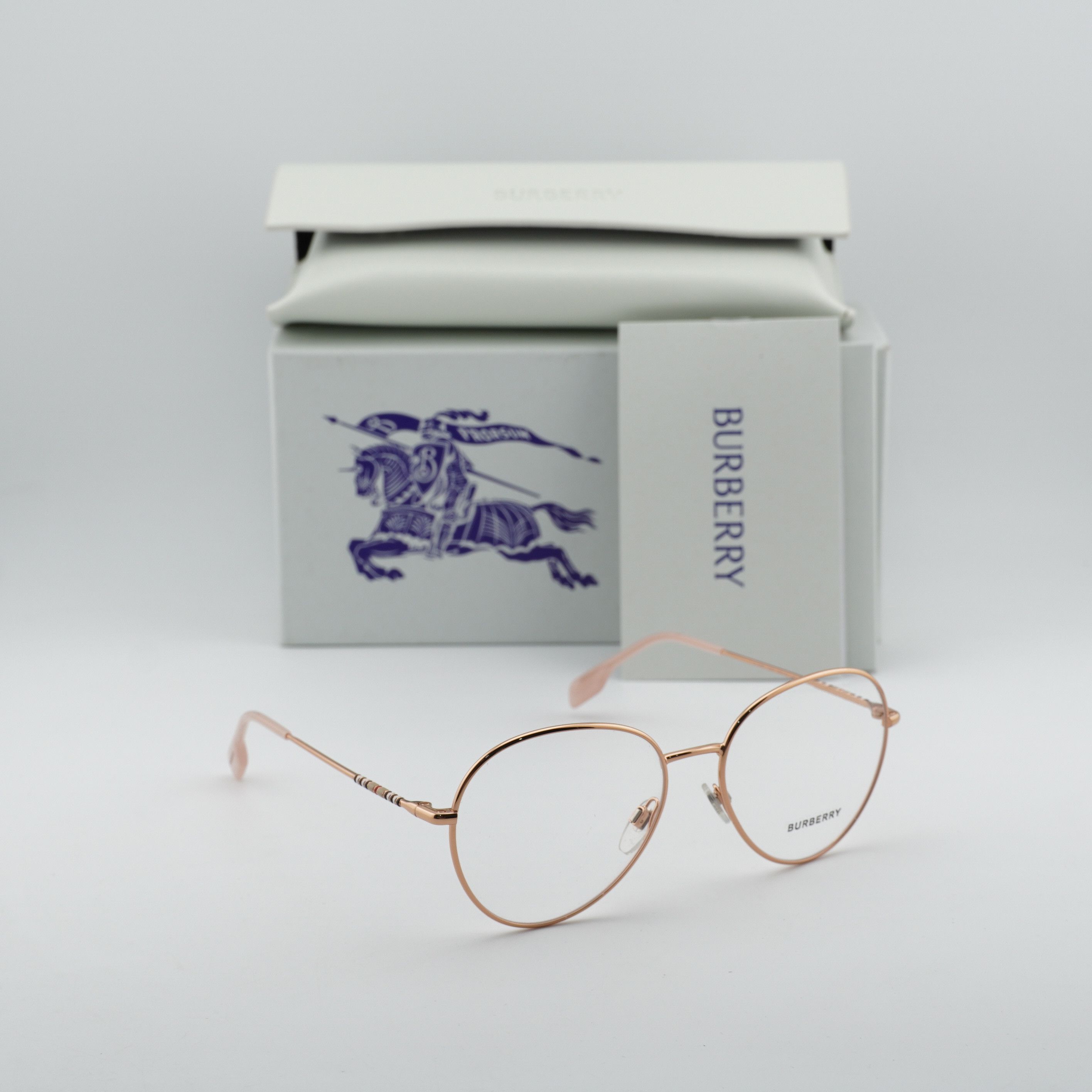 Burberry Burberry BE1366 1337 Eyeglasses Gold 54mm Aviator Frame Size ONE SIZE - 11 Thumbnail