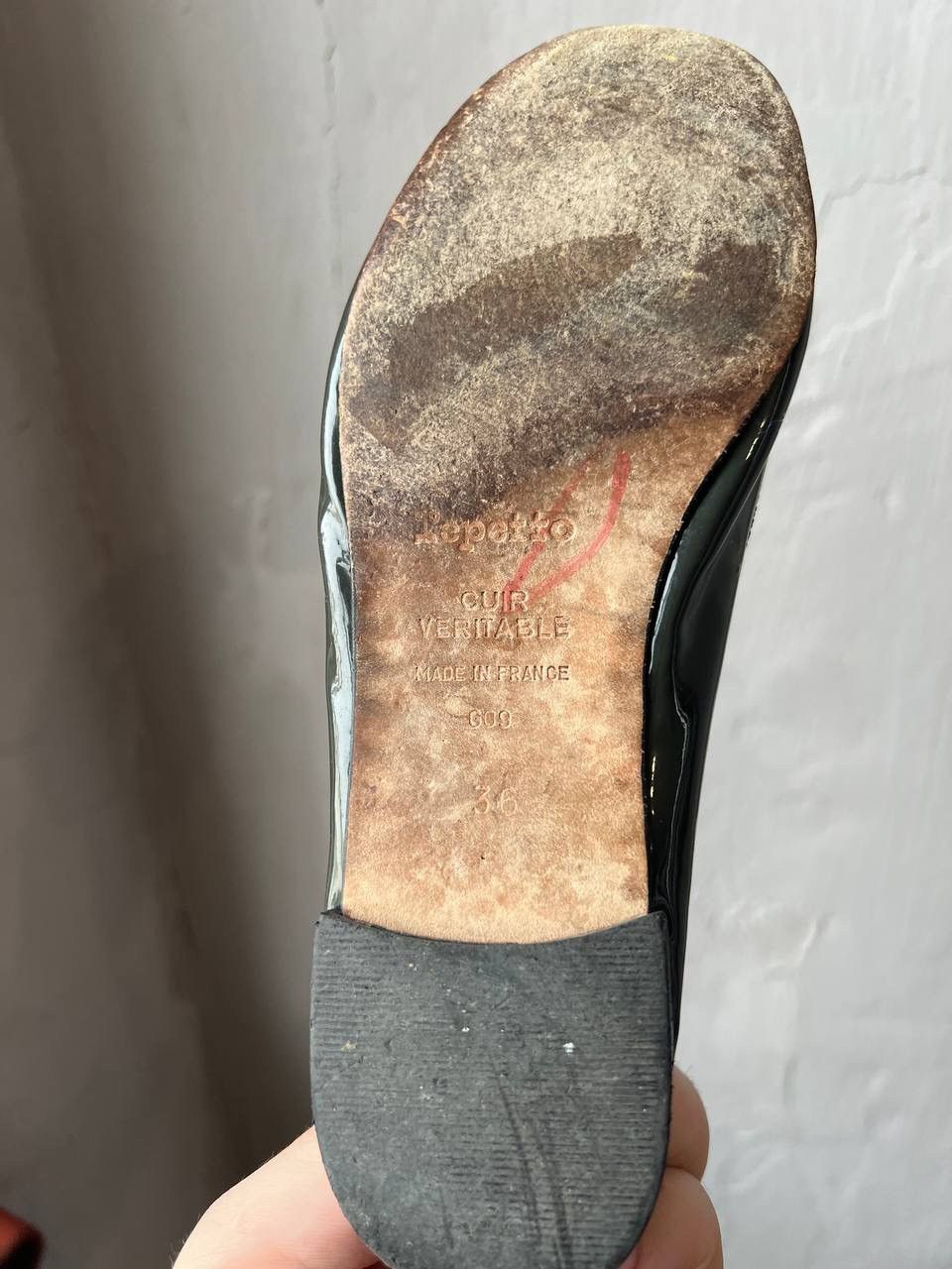 Repetto REPETTO PARIS GREEN GLANZ CAMILLE RUBBER BALLAT FLATS SZ 36 Size US 6 / IT 36 - 6 Thumbnail