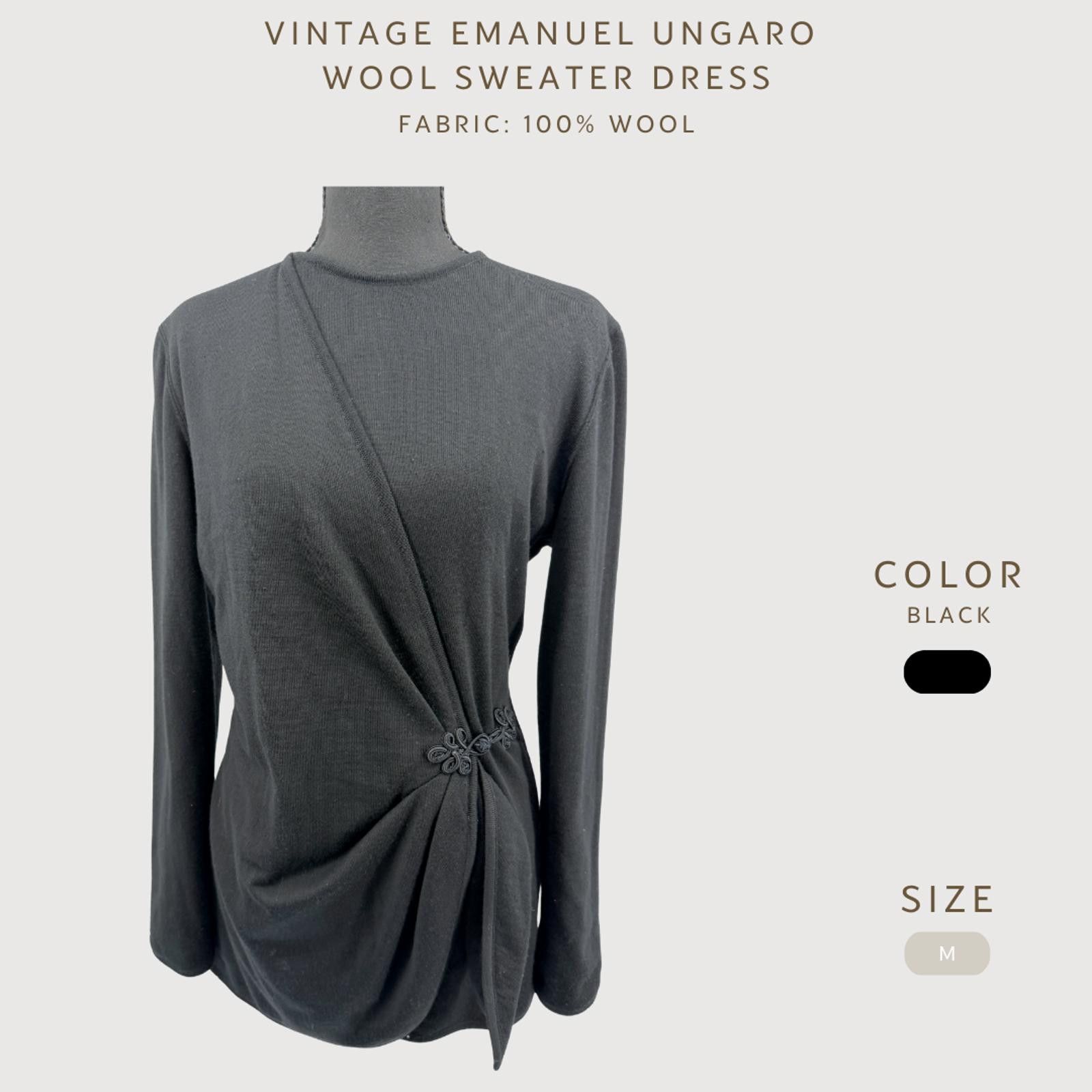 Emanuel Ungaro Vintage Designer Emanuel Ungaro Wool Sweater Dress M Size M / US 6-8 / IT 42-44 - 2 Thumbnail