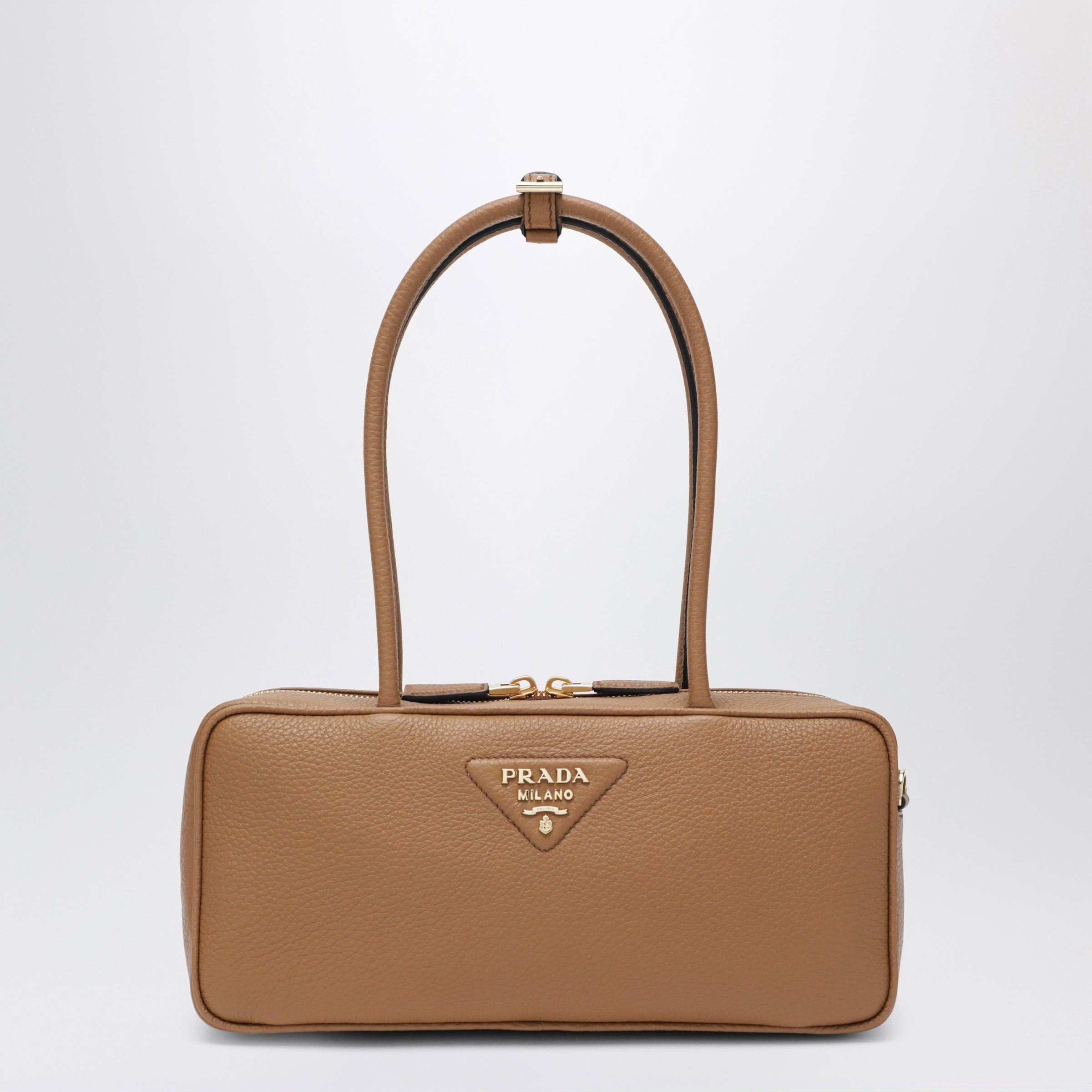 Prada Prada Medium Caramel-Colored Leather Top-Handle Bag Size ONE SIZE - 1 Thumbnail