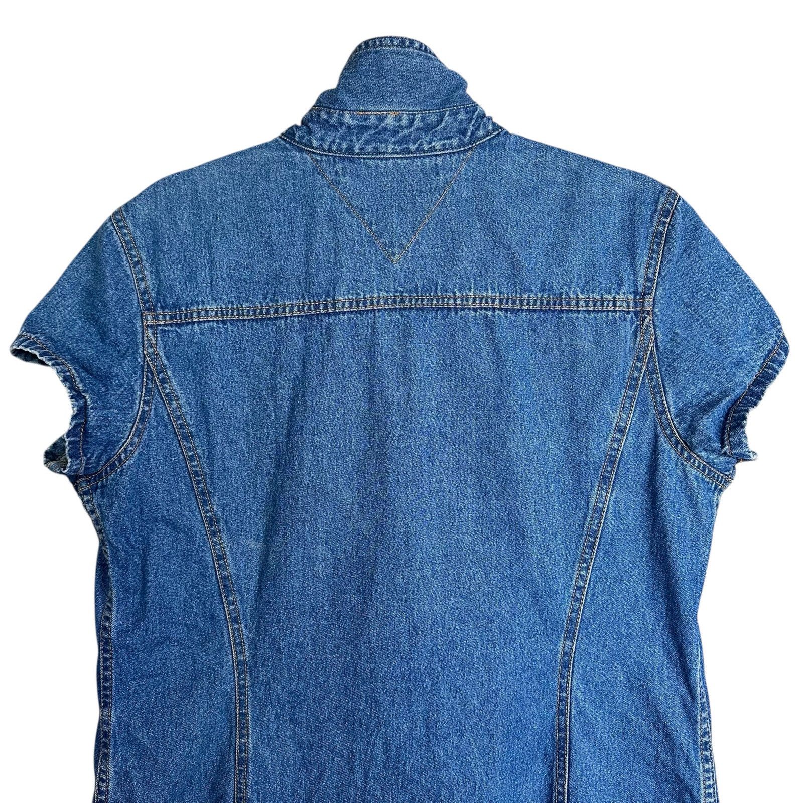 Tommy Hilfiger Tommy Hilfiger Y2K Denim Mini Dress Pearl Button Front 14 Size XL / US 12-14 / IT 48-50 - 9 Thumbnail