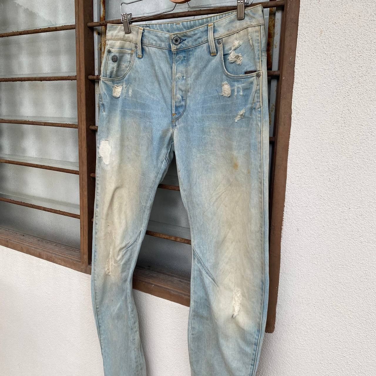 G-Star VTGE GSTAR DISTRESSED JEAN RUSTY WASH ASSYMETRIC LEG SLIMFIT Size US 30 / EU 46 - 6 Thumbnail