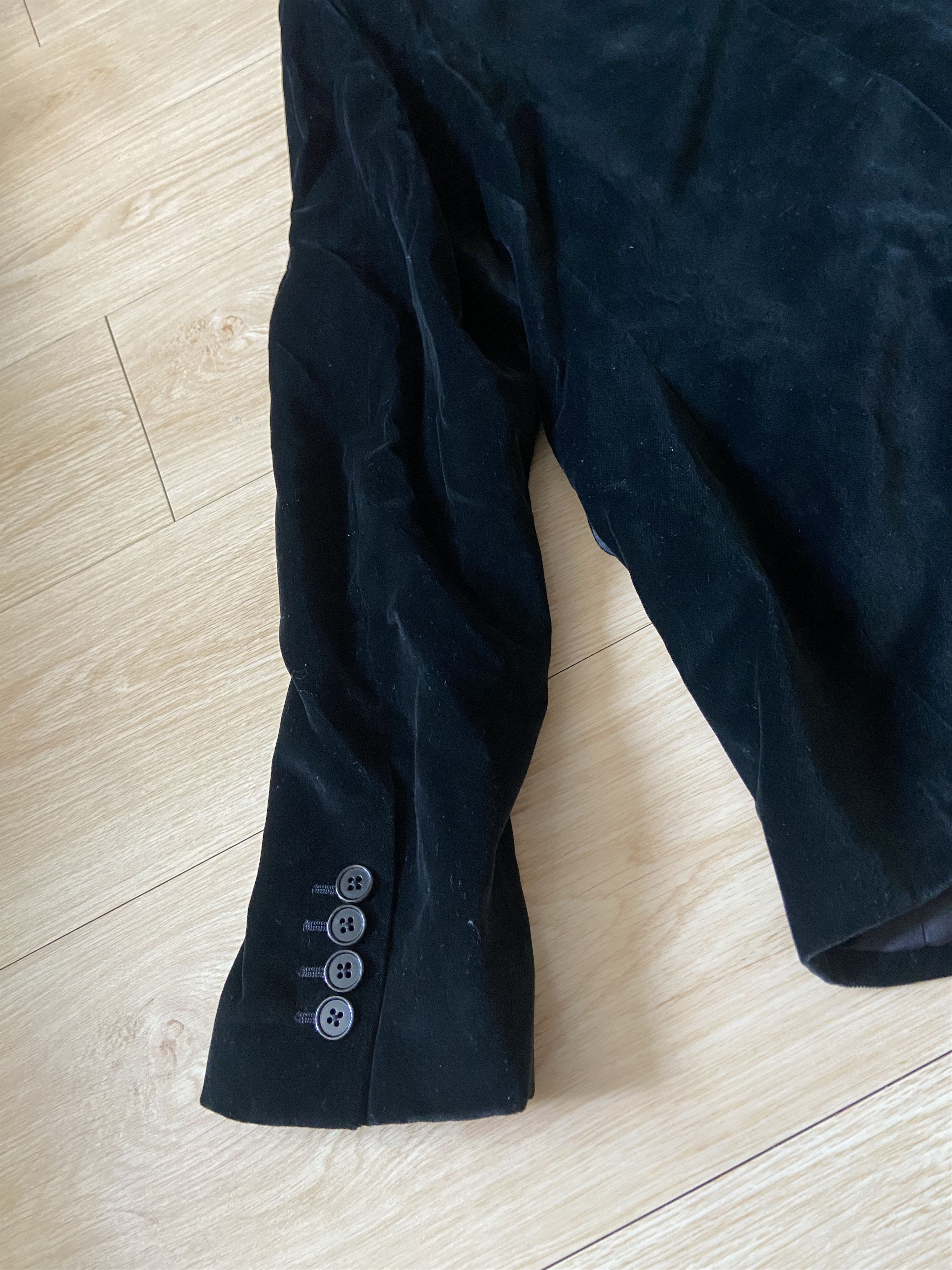 Hedi Slimane × Saint Laurent Paris 56 saint laurent ss15 Black Velvet blazer jacket suit Size 54L - 8 Thumbnail