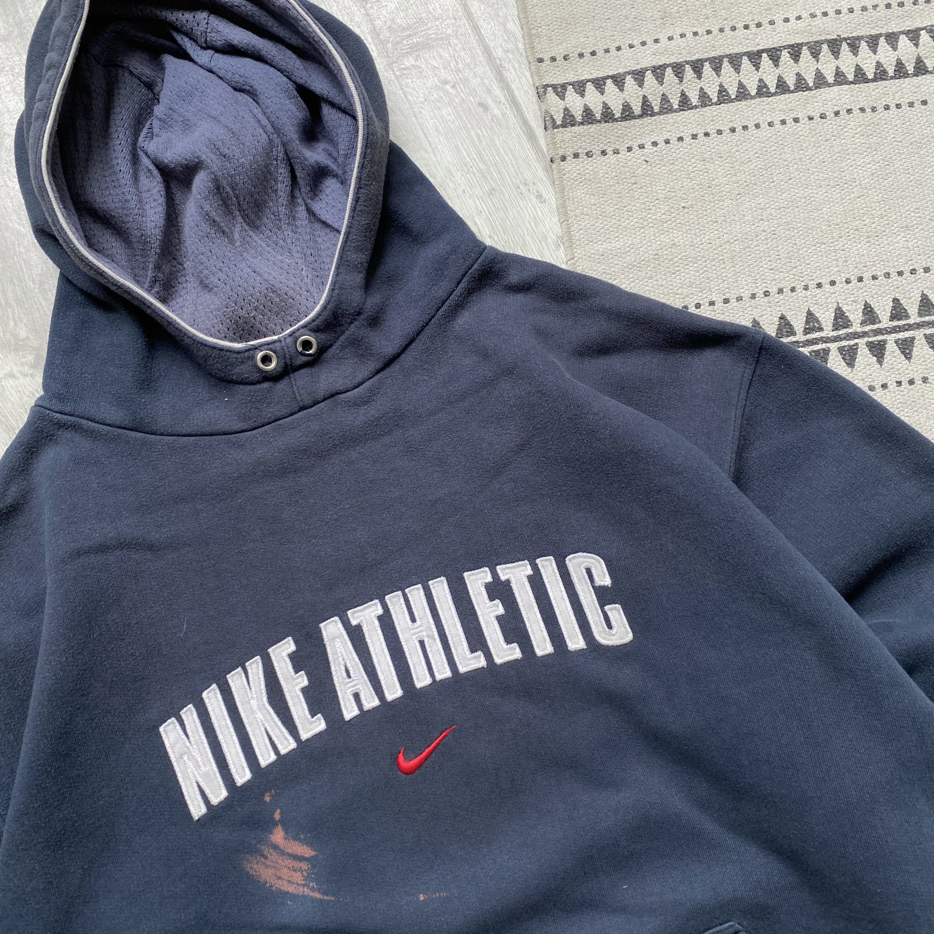 Nike 🦍 Vintage Faded Nike Athletic Boxy Hoodie mini swoosh Y2K Size US M / EU 48-50 / 2 - 5 Thumbnail