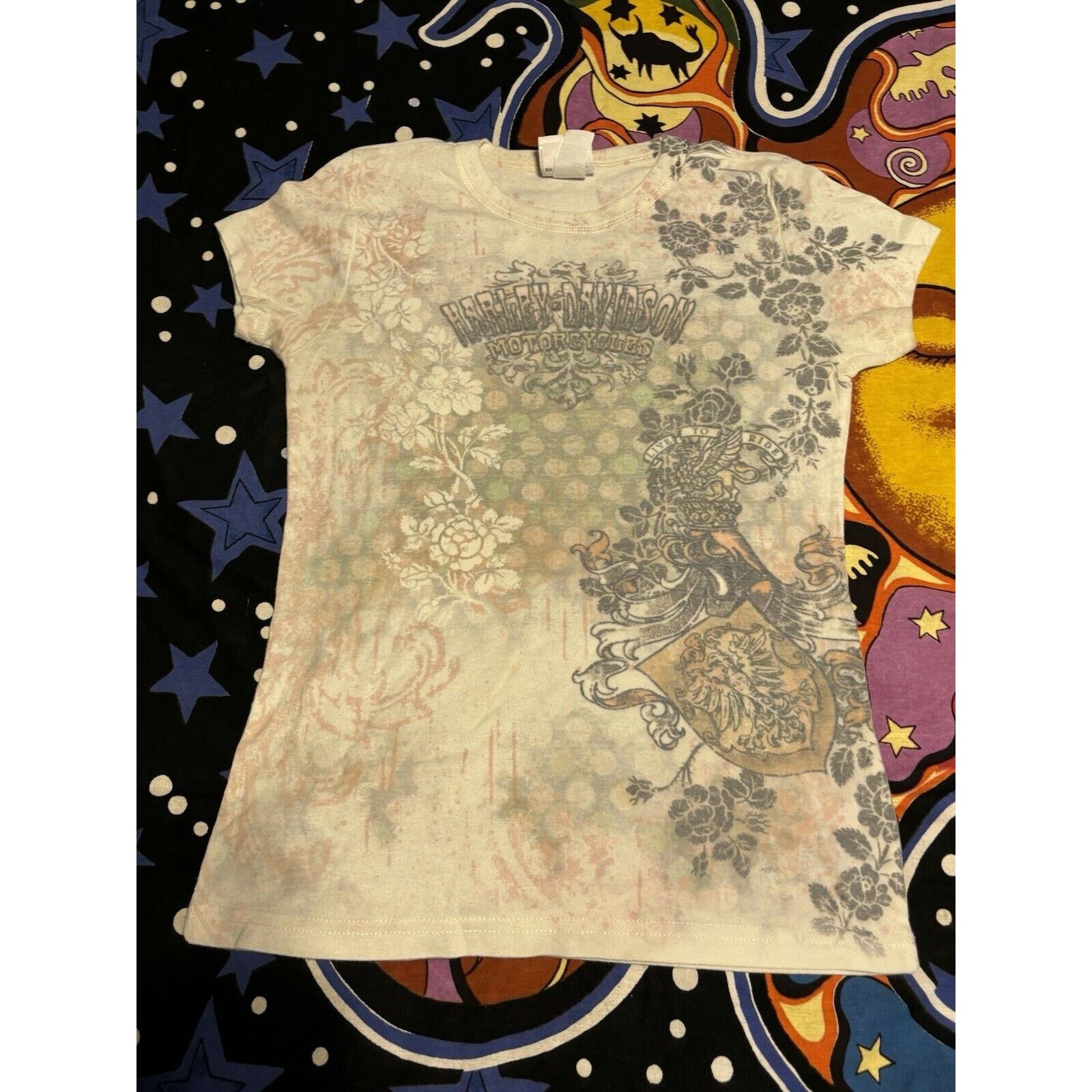 Other Vintage y2k harley davidson ladies T-shirt brown tan Sz M Size M / US 6-8 / IT 42-44 - 5 Thumbnail