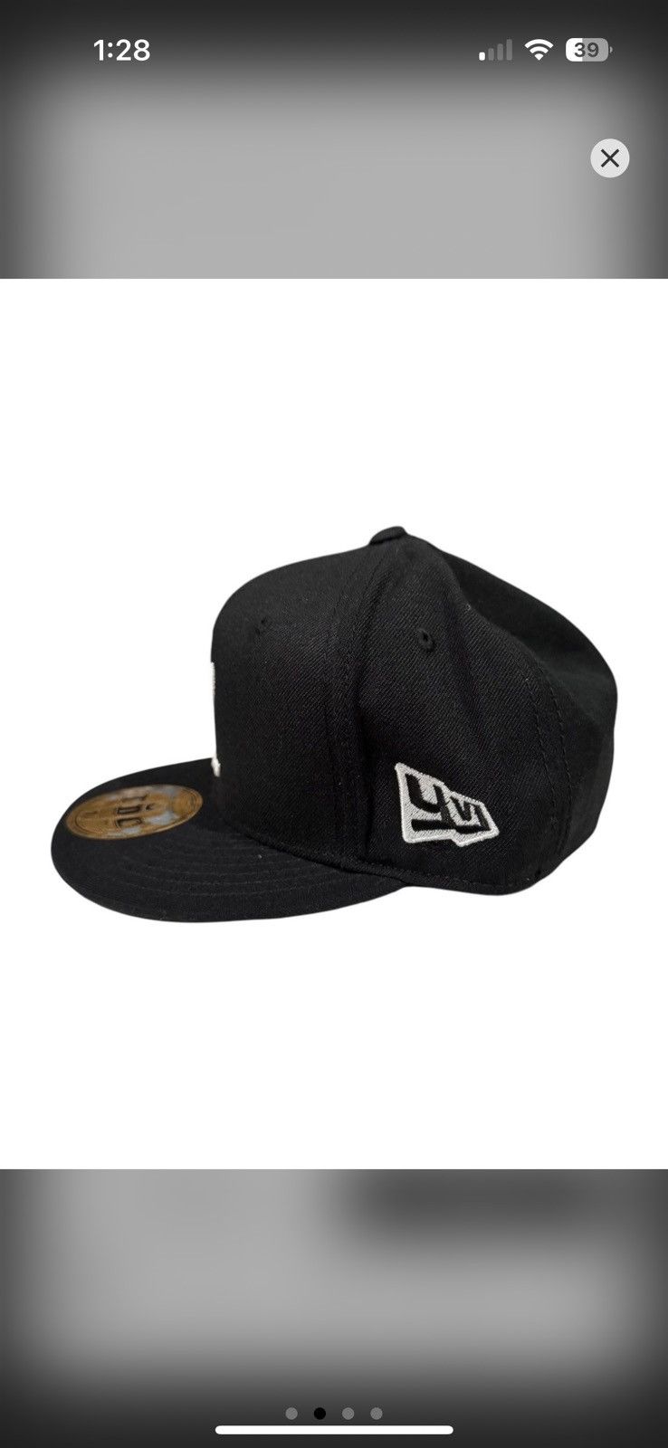 Other YVL Fitted Hat 7 1/4 White on Black Size ONE SIZE - 2 Thumbnail