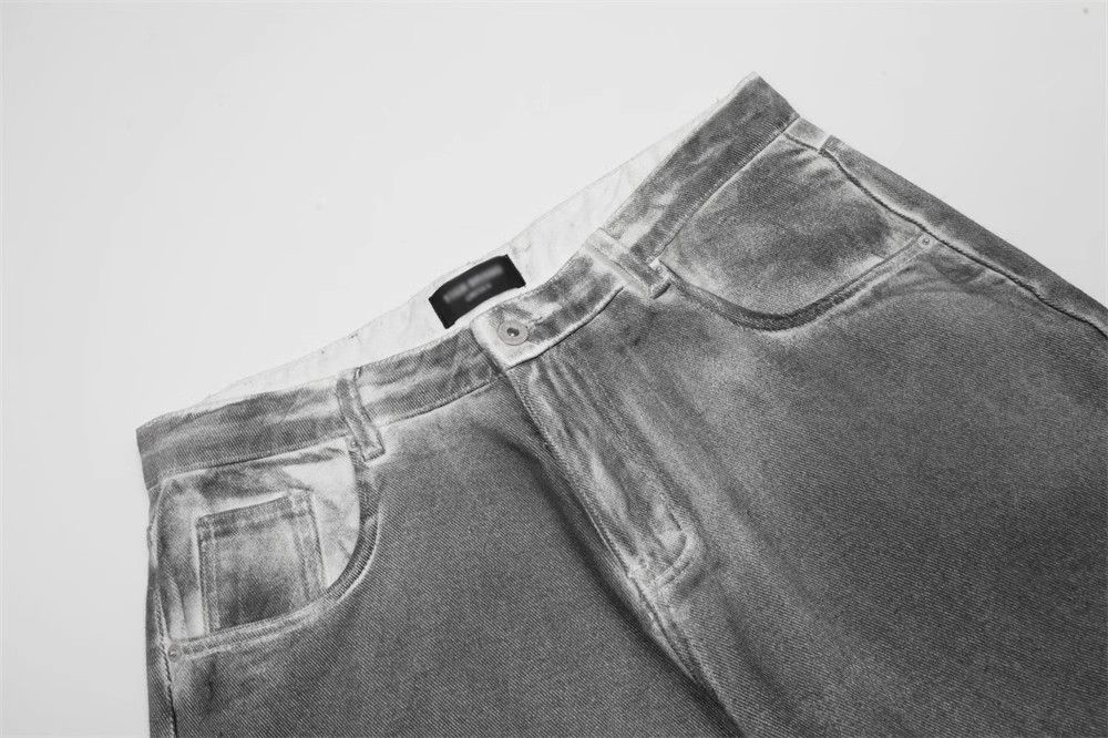 Japanese Brand × Jean Distressed men's high street casual loose jeans Size US 32 / EU 48 - 4 Thumbnail