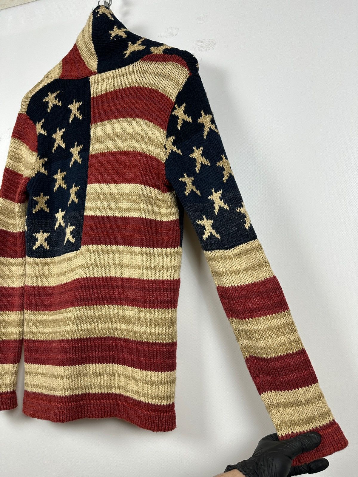 Denim & Supply Ralph Lauren Ralph Lauren Denim Supply USA Flag Knit Shawl Cardigan Size US M / EU 48-50 / 2 - 22 Thumbnail