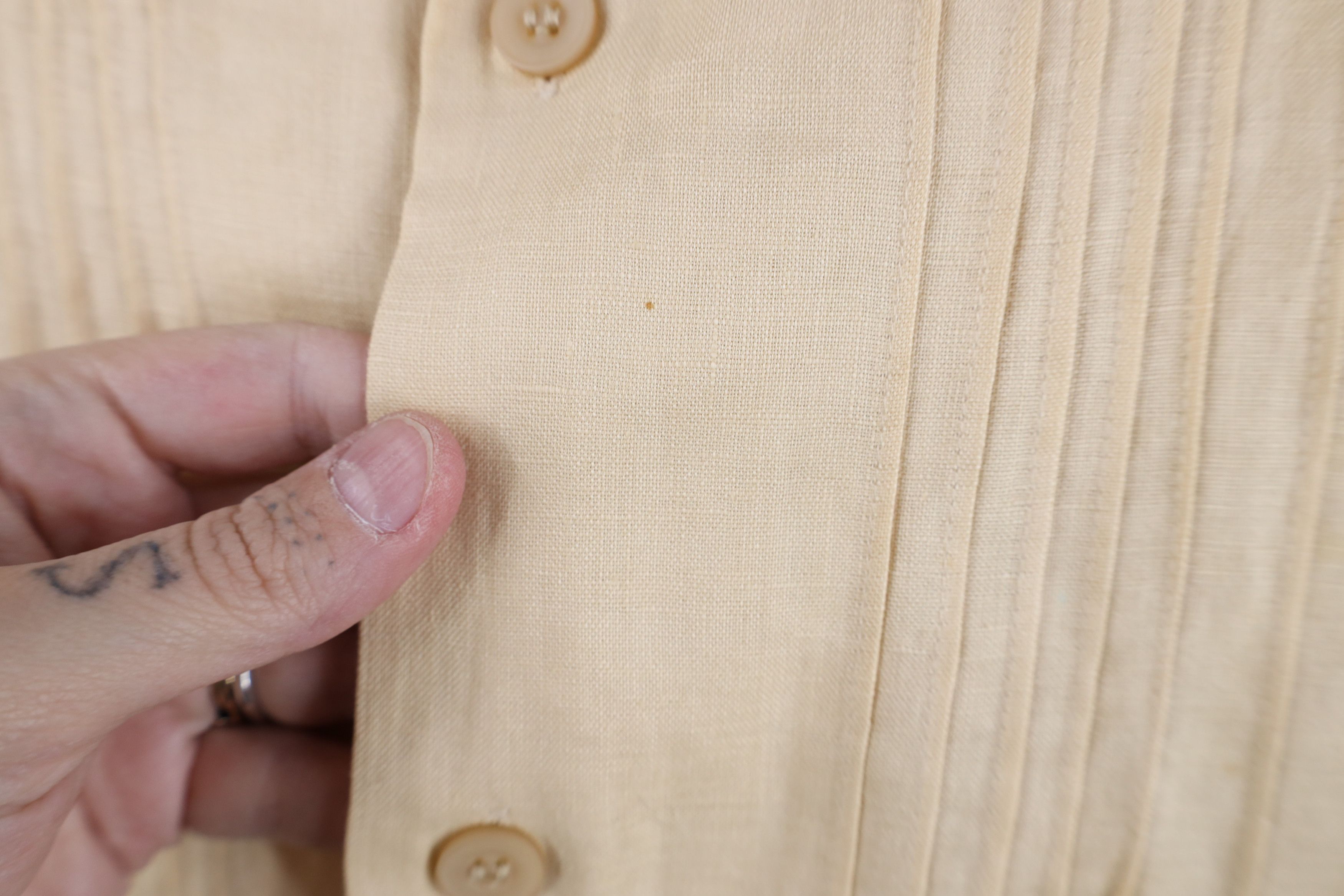 Vintage Vintage 90s Y2K Streetwear Linen Collared Button Shirt Size US XXL / EU 58 / 5 - 7 Thumbnail