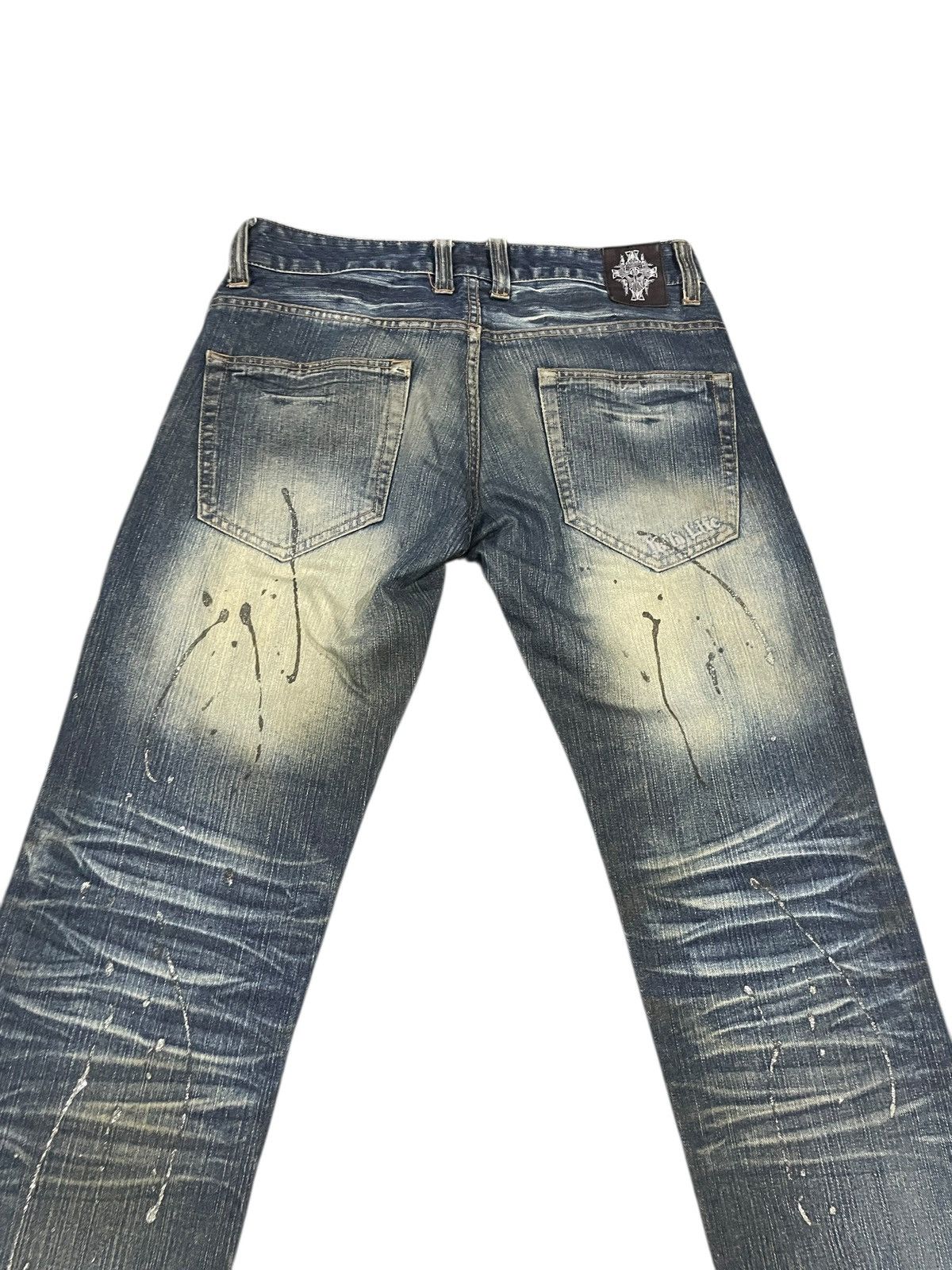 14th Addiction Wildlife Japanese Destroyed Dusty Dirt Rockers Jeans Size US 33 - 16 Thumbnail