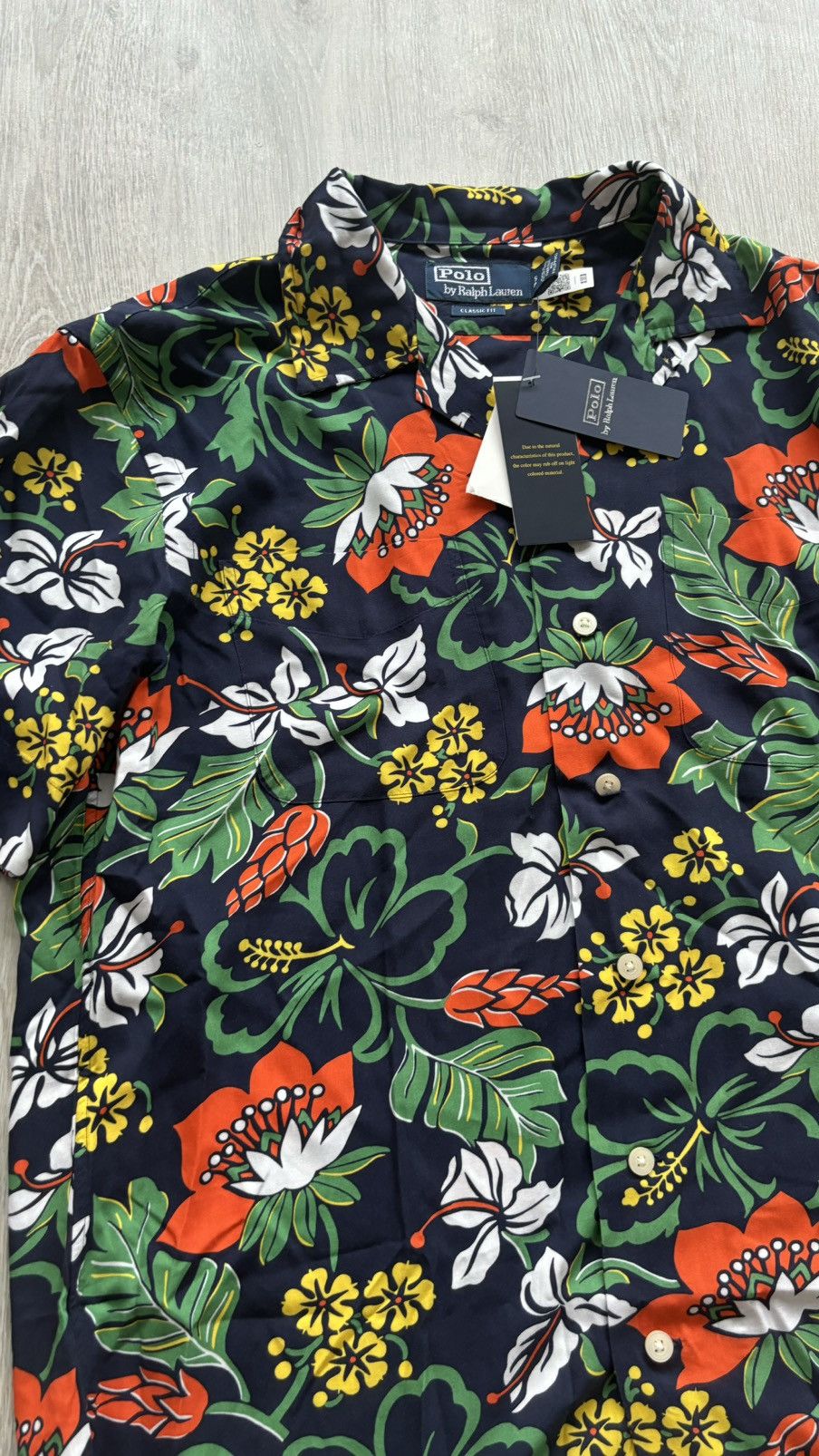 Polo Ralph Lauren Polo Ralph Lauren Tropical Hawaiian Navy Floral Shirt Size US S / EU 44-46 / 1 - 4 Thumbnail