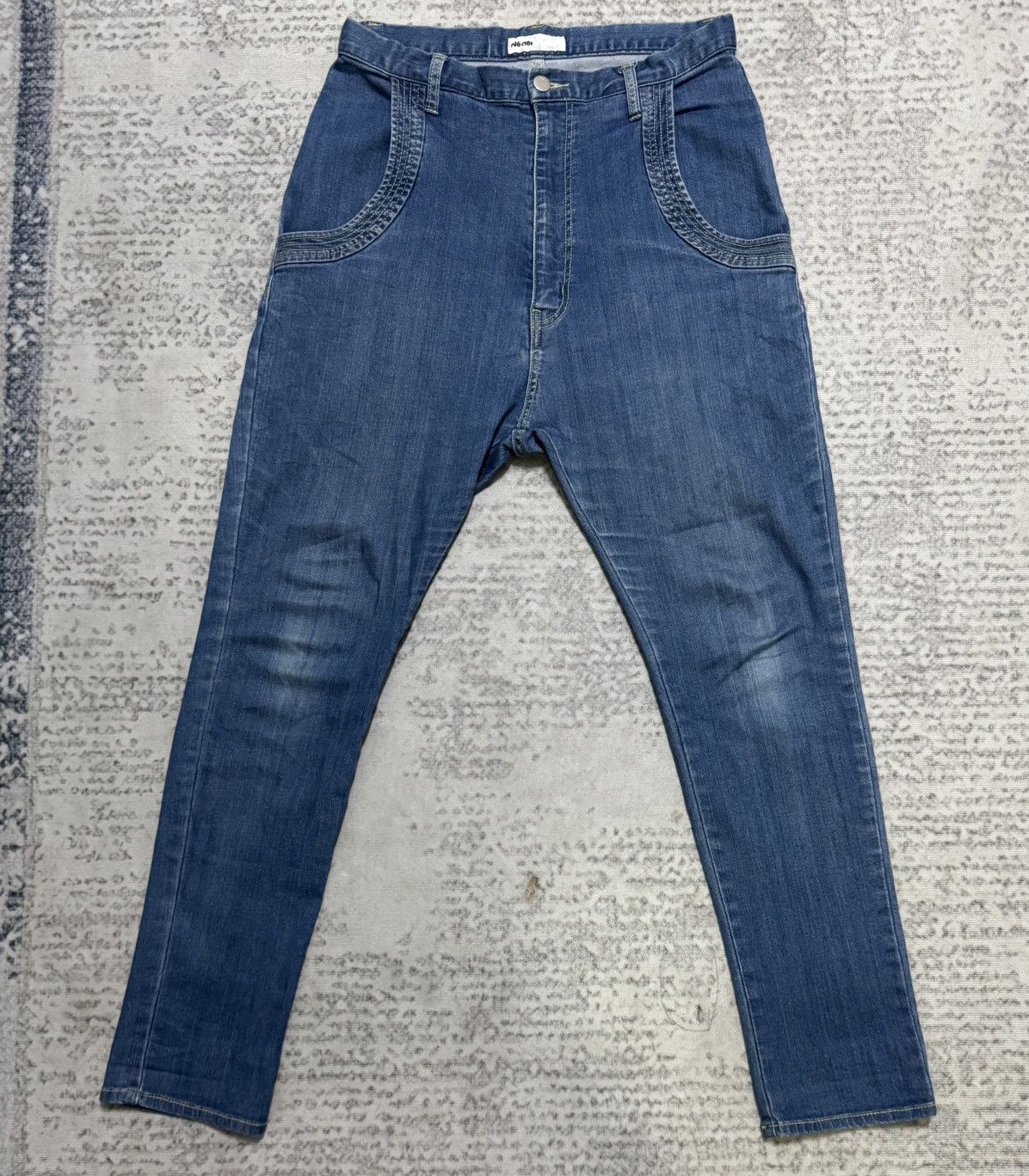Ne-Net NE-NET ISSEY MIYAKE Dropcrotch Denim Jeans W30 Size US 30 / EU 46 - 2 Thumbnail