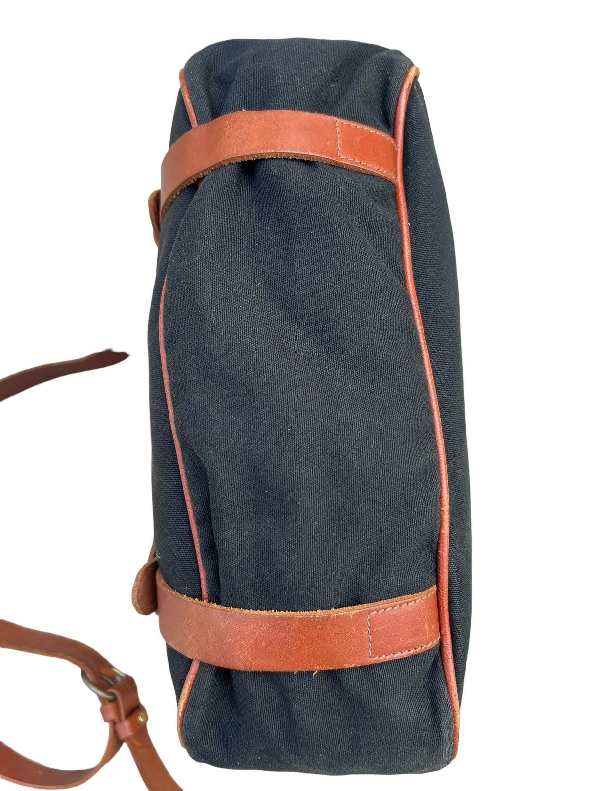 Il Bisonte × Leather Vintage il Bisonte Black Cotton Leather Messenger Bag Size ONE SIZE - 11 Thumbnail