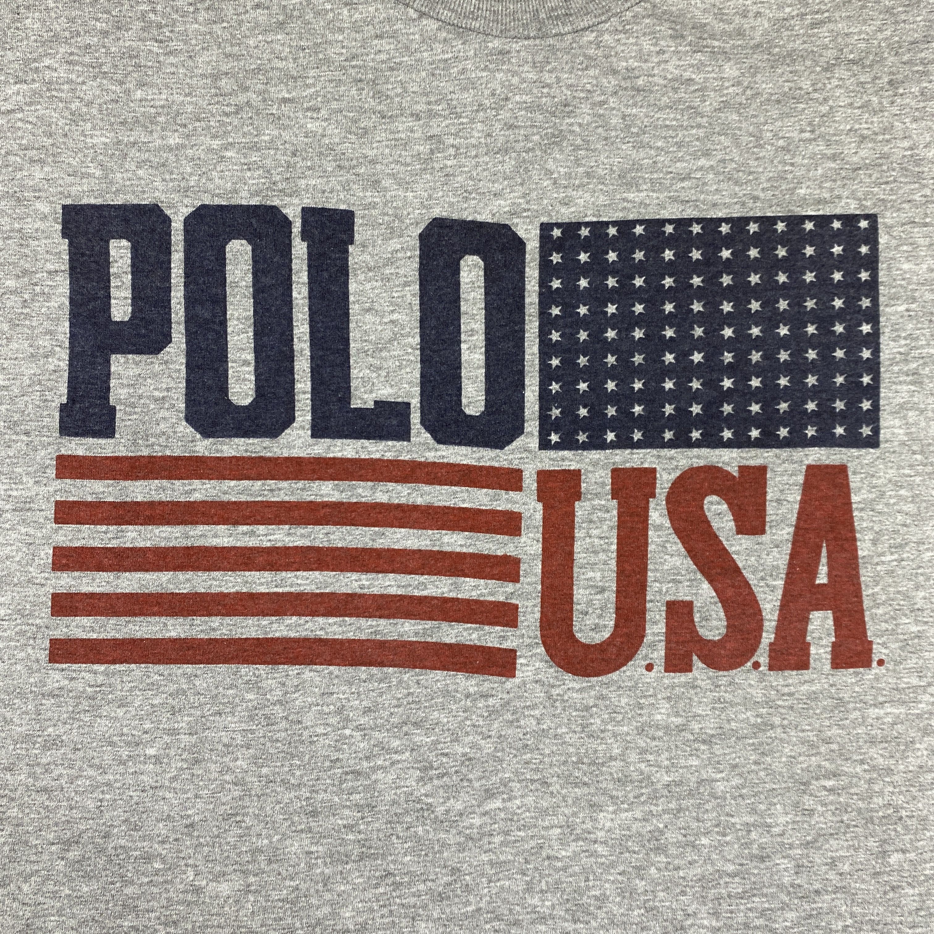 Polo Ralph Lauren Vintage 90s Polo USA Flag Spell Out t-shirt - L059 Size US L / EU 52-54 / 3 - 3 Thumbnail
