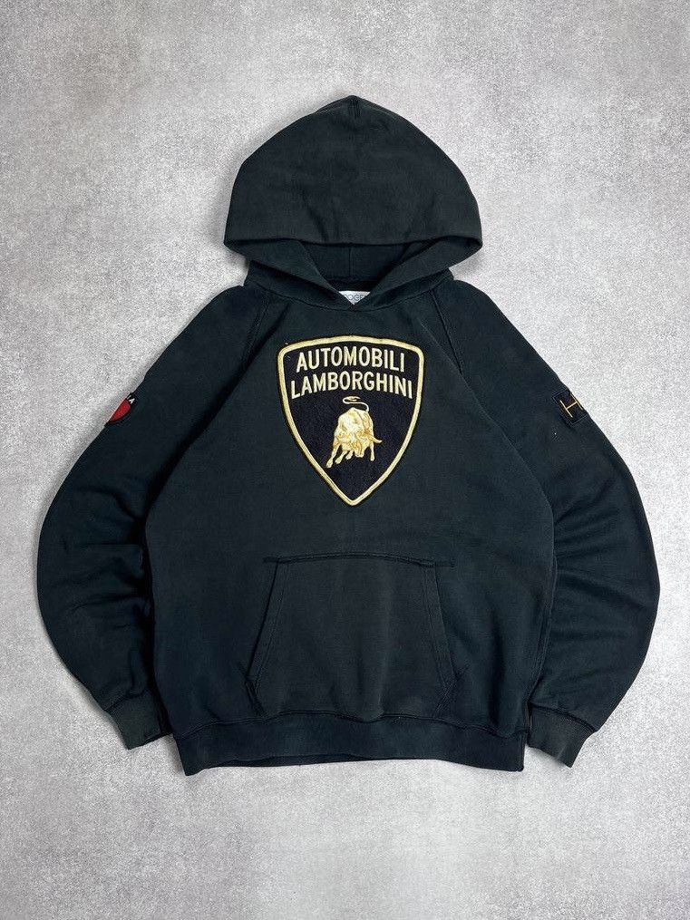 Lamborghini VINTAGE LAMBORGHINI AUTOMOBILI BOXY RACING HOODIE Y2K XL Size US XL / EU 56 / 4 - 1 Thumbnail