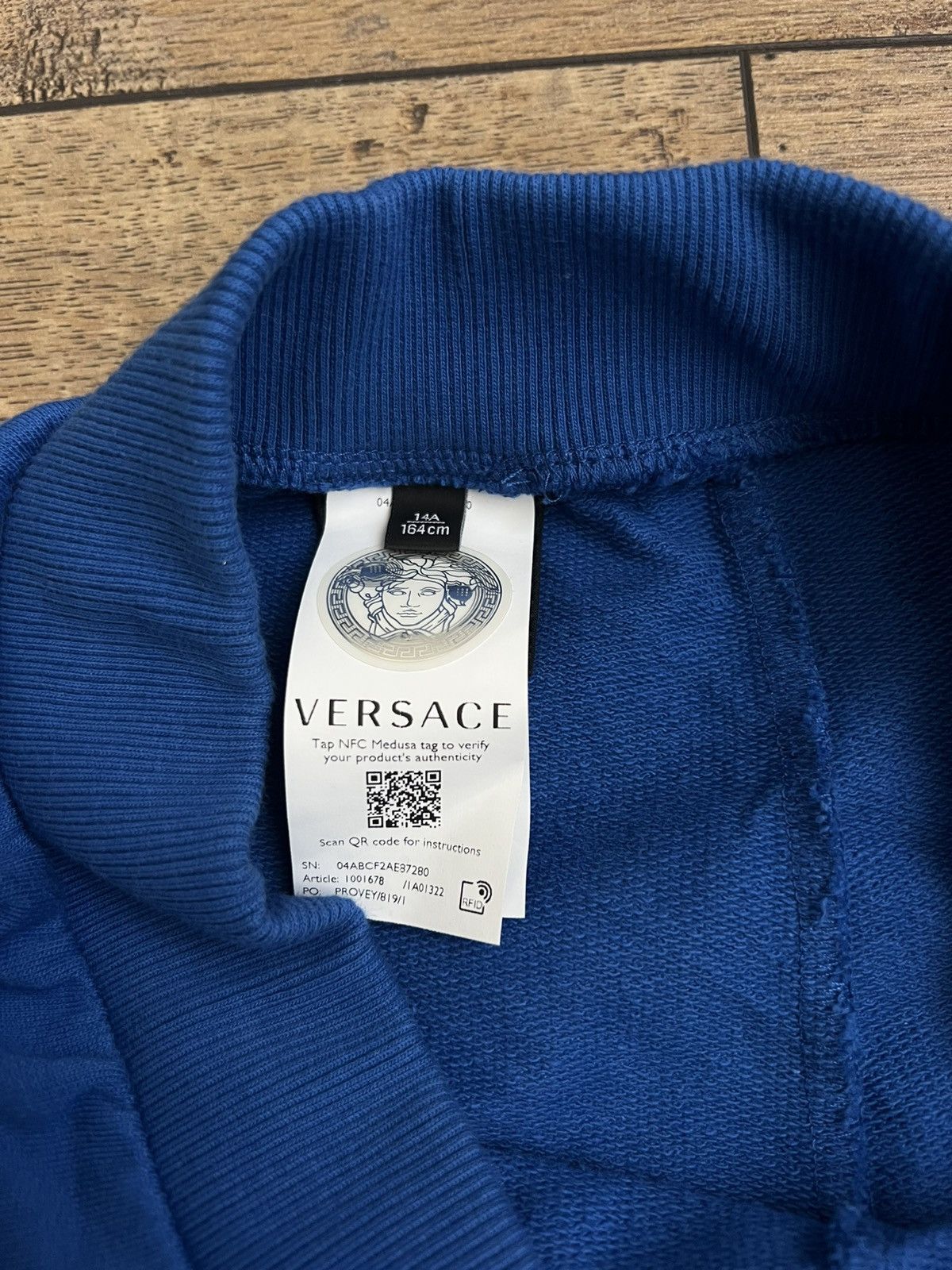Versace Gianni Versace Greca Kids Sweatpants Blue Size US 29 - 7 Thumbnail