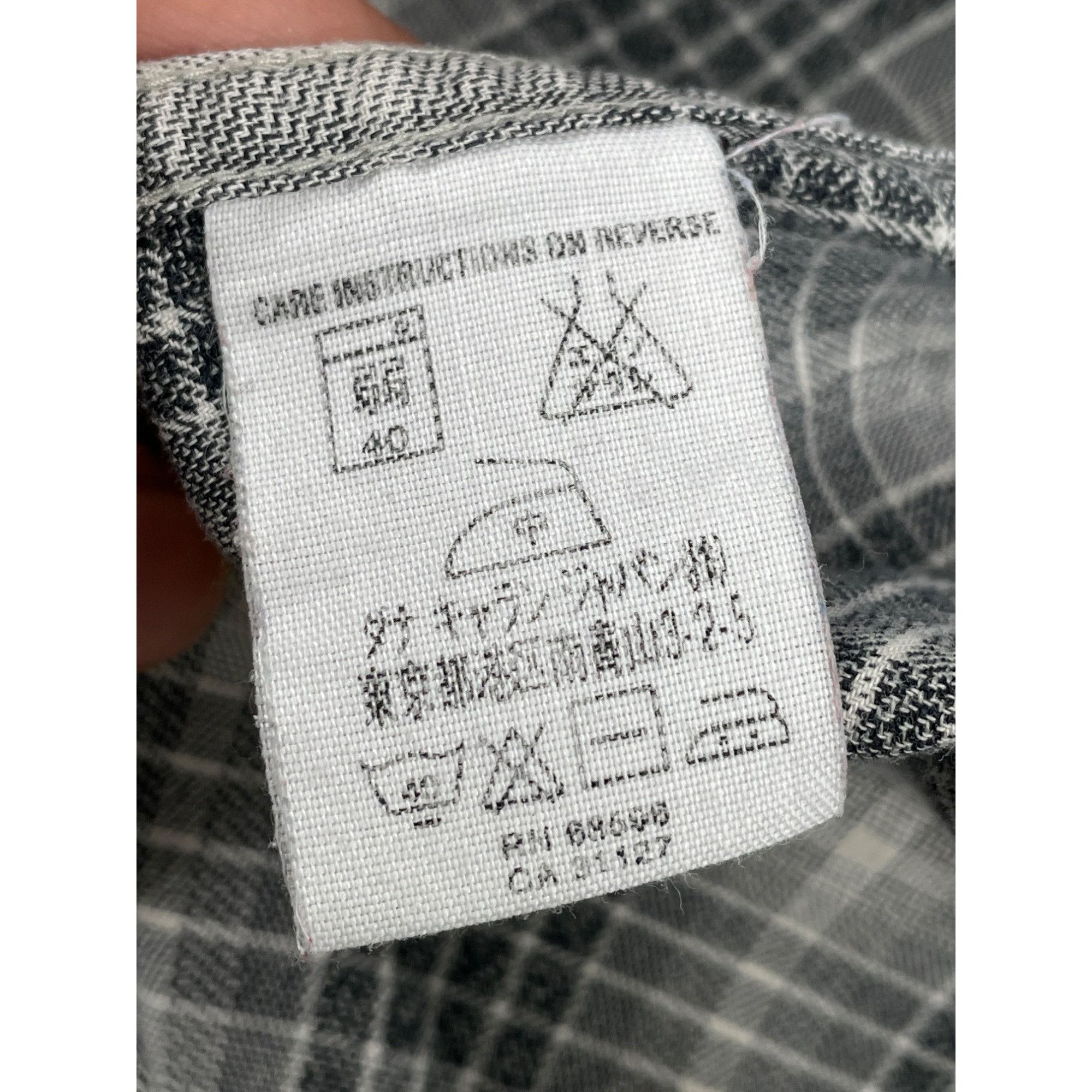 DKNY DKNY SKU 7645 Mens Gray Plaid Long Sleeve Button Down Shirt Size US XL / EU 56 / 4 - 12 Thumbnail