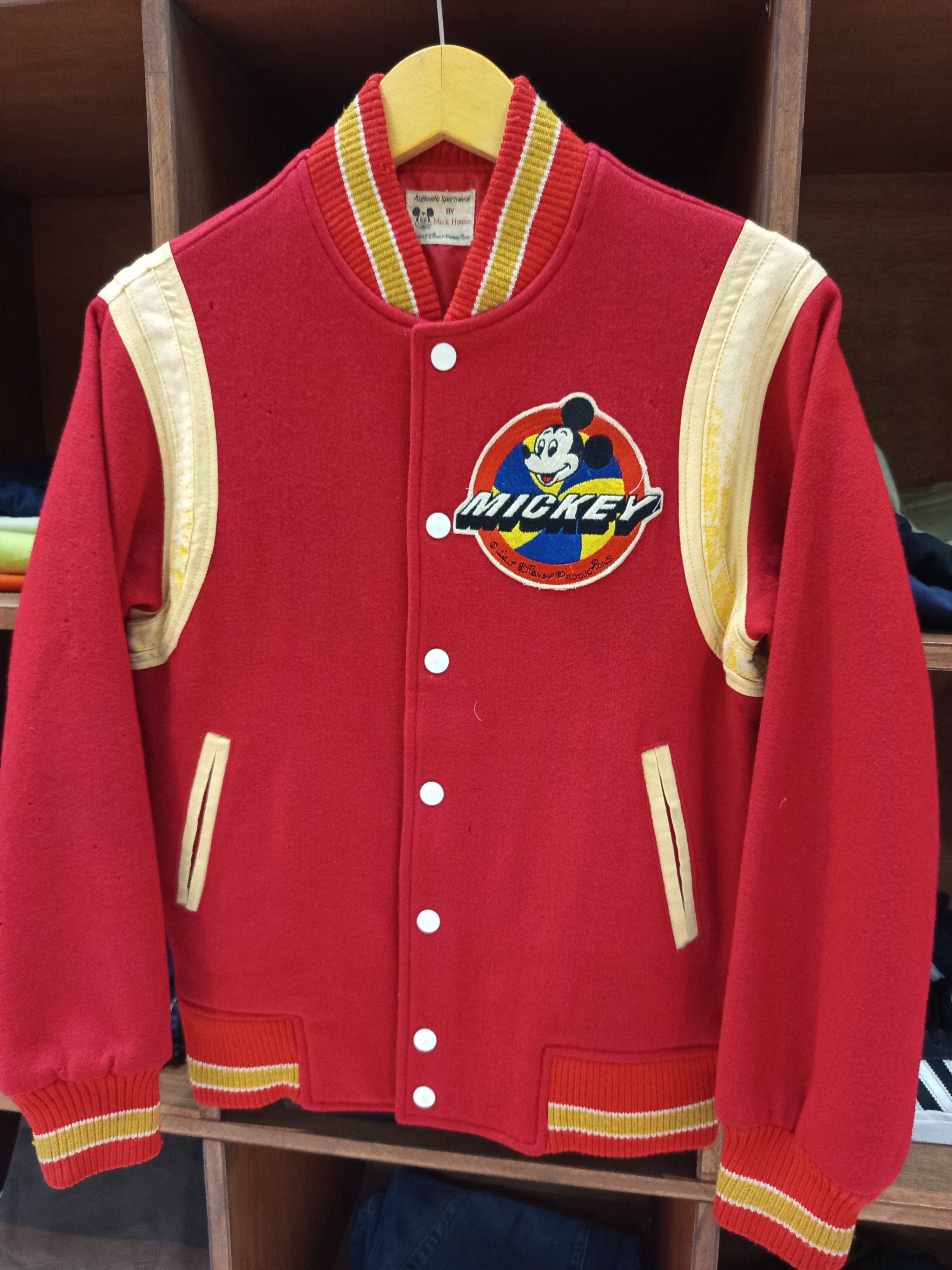 Vintage 1980s Walt Disney Productions Mickey Mouse Varsity Jacket Size US L / EU 52-54 / 3 - 2 Thumbnail