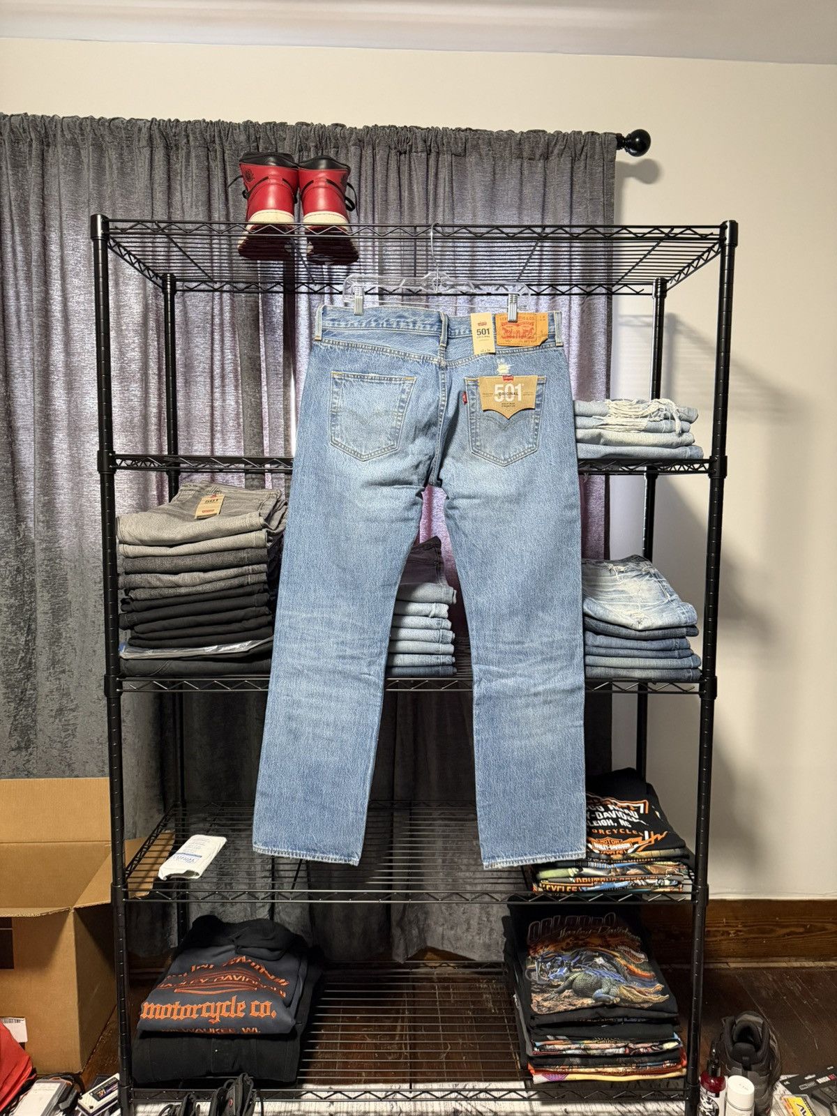 Levi's NWT Levi 501 Button Fly Distressed Thrashed Destroyed 34x32 Size US 34 / EU 50 - 2 Thumbnail