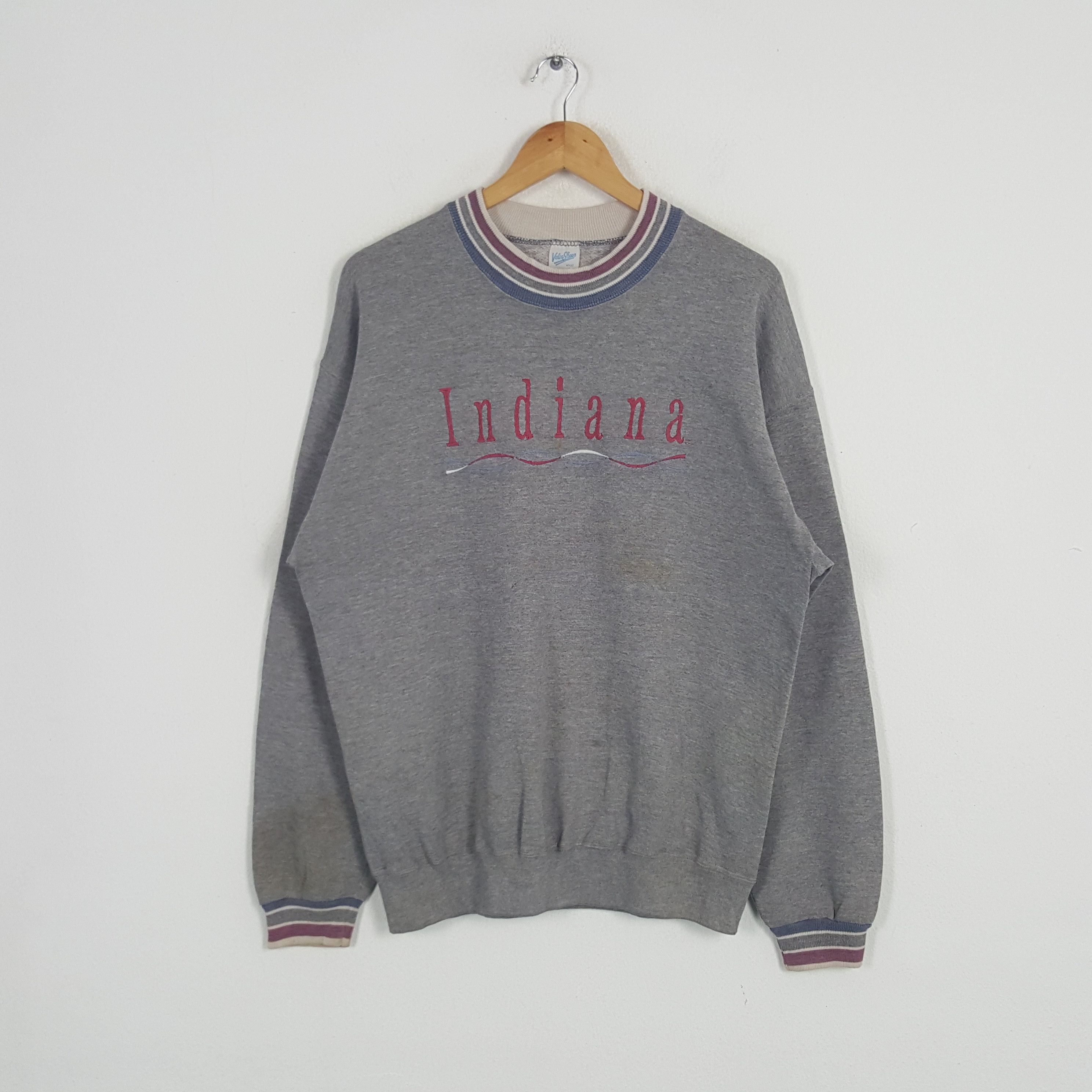 Velva Sheen × Vintage Vintage Indiana American State Promo 90's Sweatshirt Size US L / EU 52-54 / 3 - 1 Thumbnail