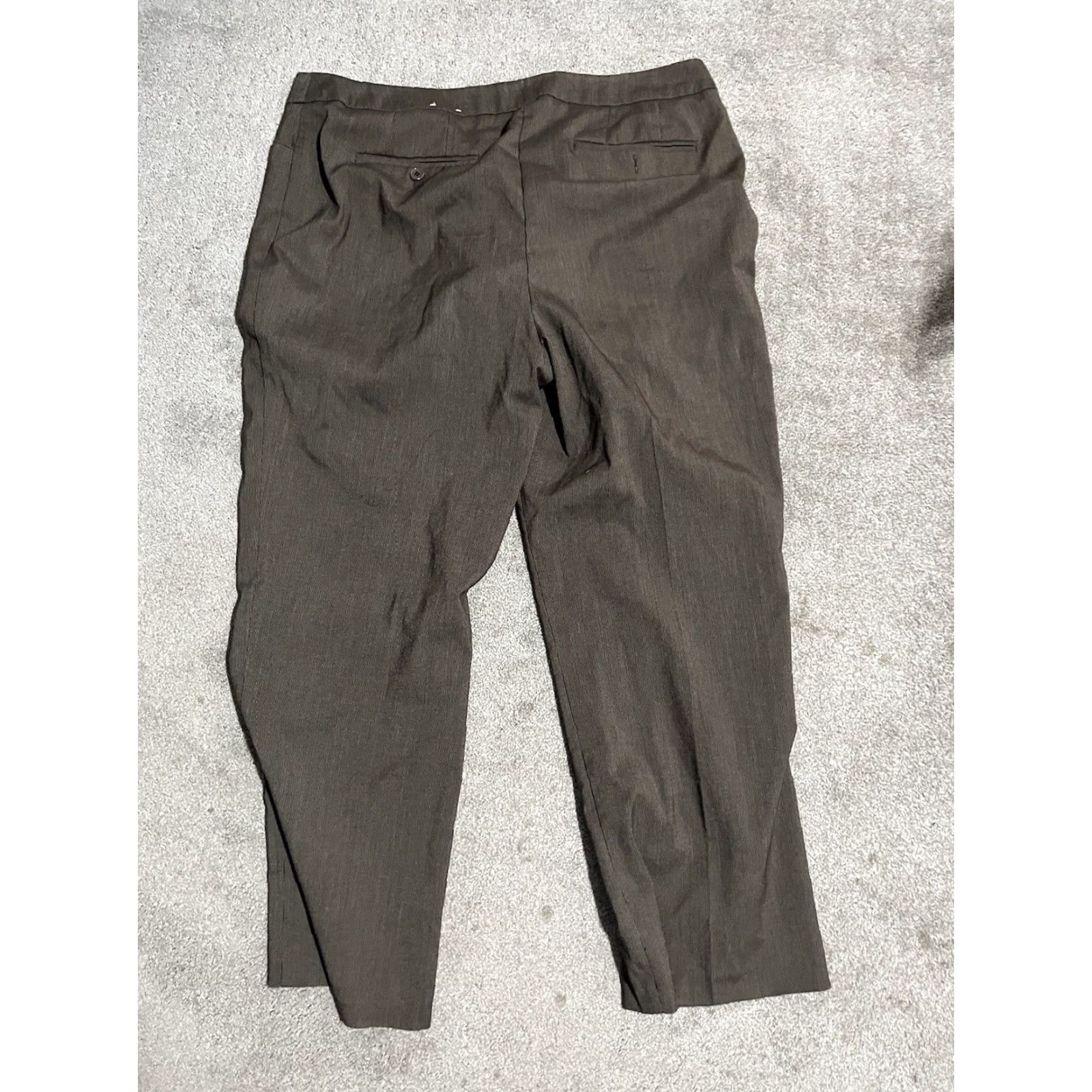Vintage Chicos Women Dress Pants 3 Regular Brown Straight Leg Classic Pants Size 26" / US 2 / IT 38 - 3 Thumbnail