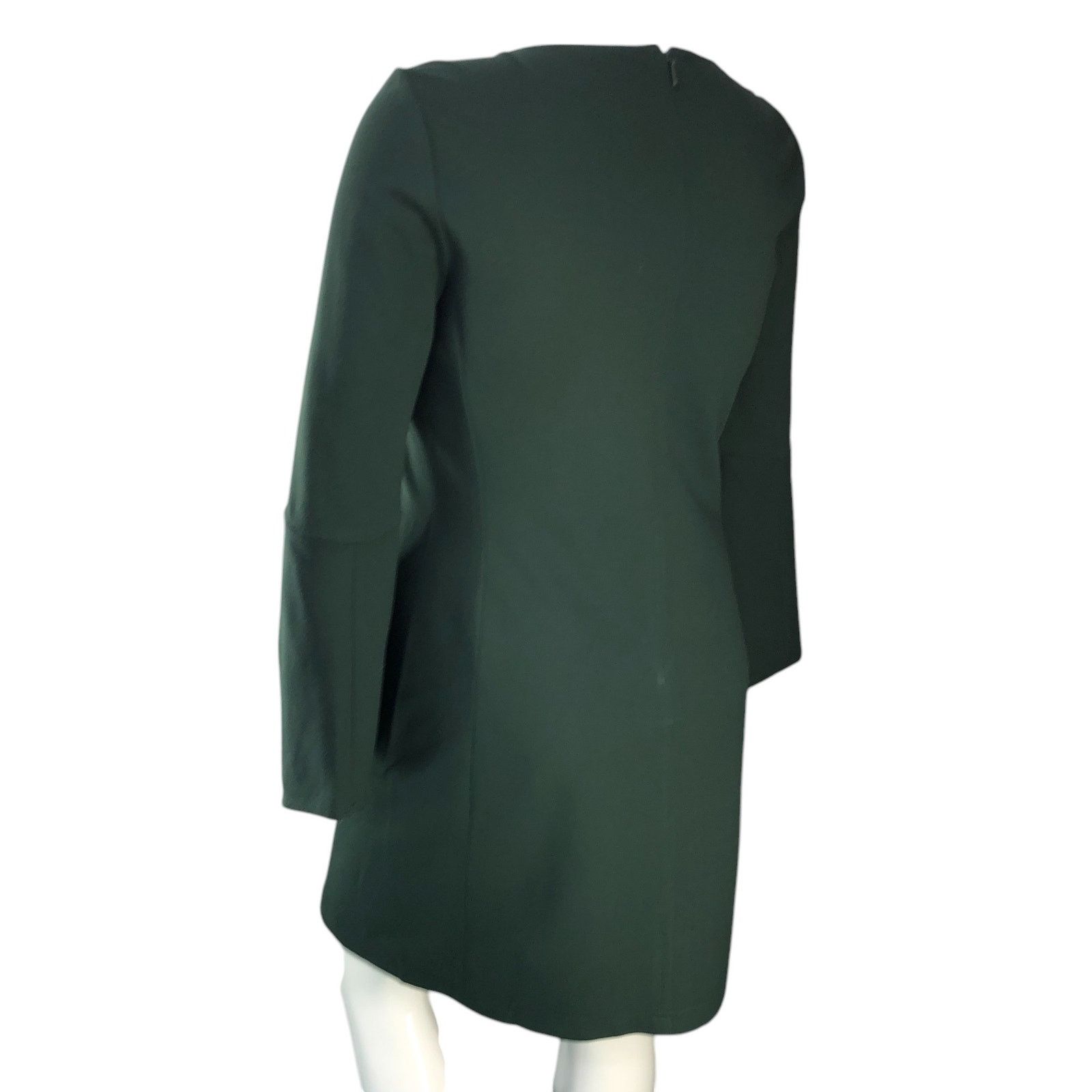 Lafayette 148 Size L Dress Flare Sleeve Round Neck POCKETS