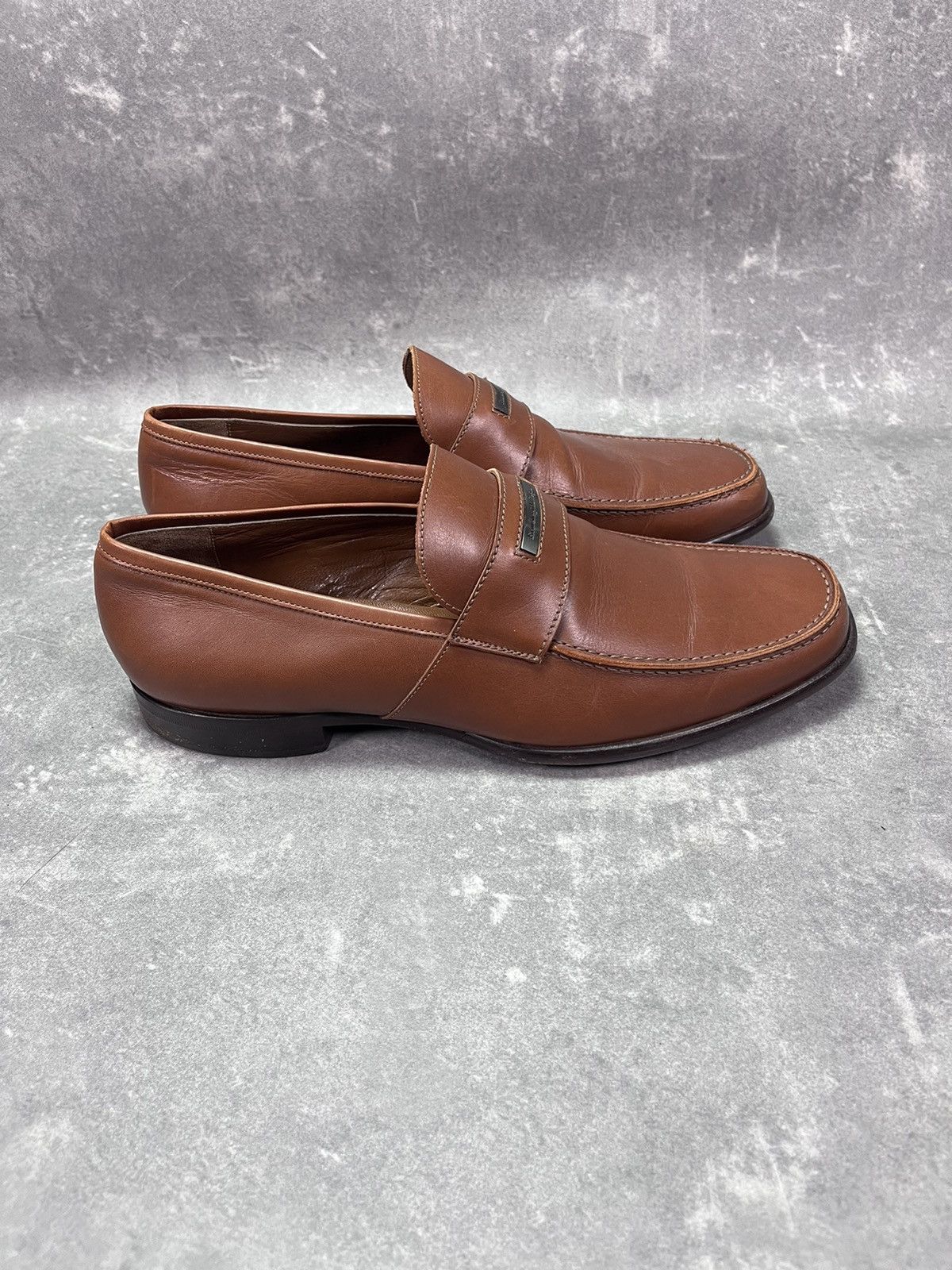 Ermenegildo Zegna Ermenegildo Zegna Brown Slip On Loafers 8 uk Size US 9.5 / EU 42-43 - 7 Thumbnail