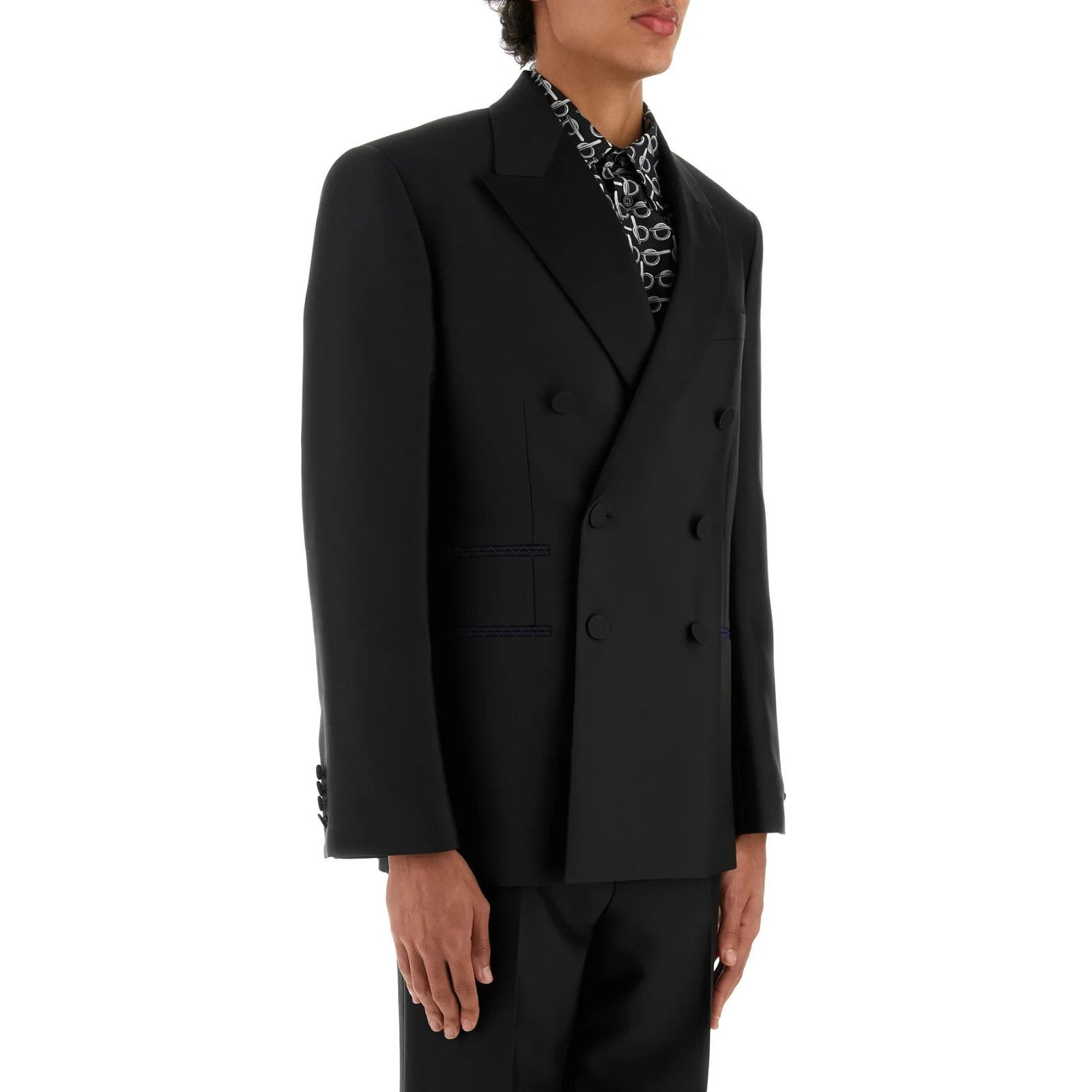 Burberry BURBERRY Black Wool Blend Blazer New & Authentic (Men's size Size US M / EU 48-50 / 2 - 3 Thumbnail