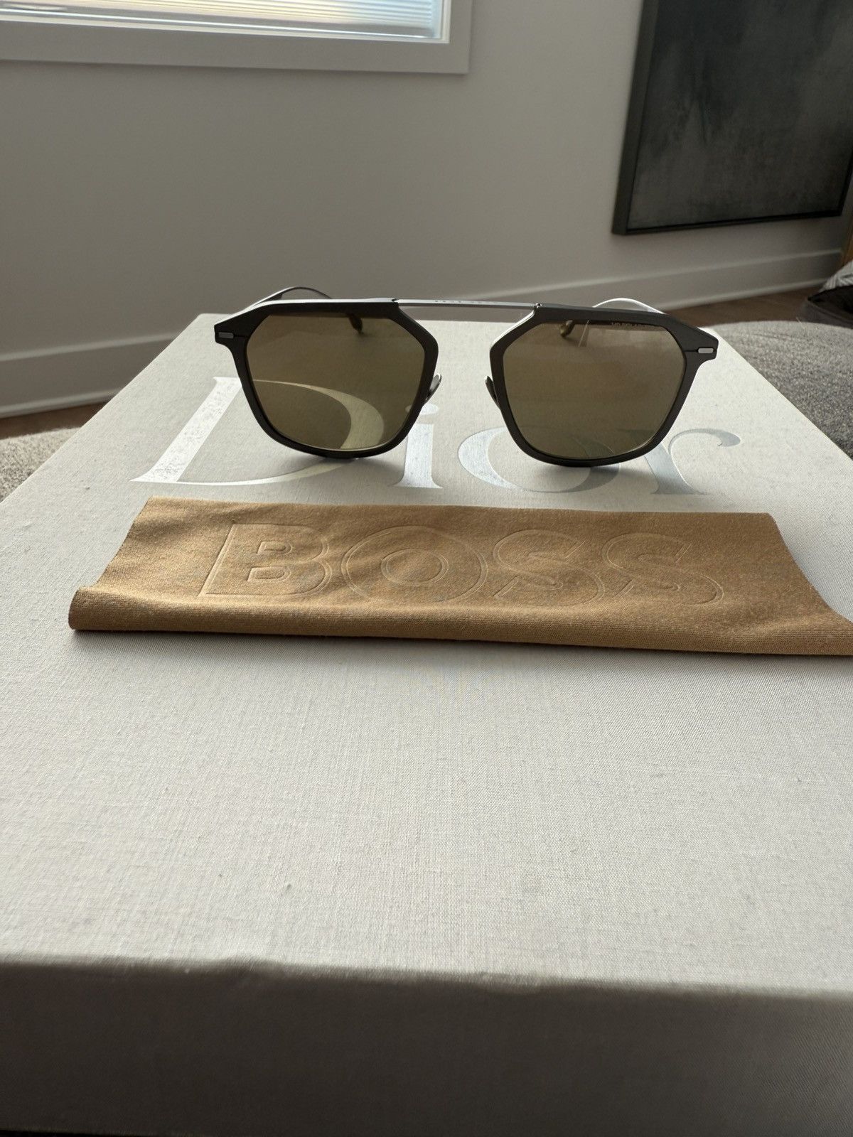 Hugo Boss New Hugo Boss Ltd. Ed. “THE COLLECTION” Titanium Sunglasses Size ONE SIZE - 9 Thumbnail