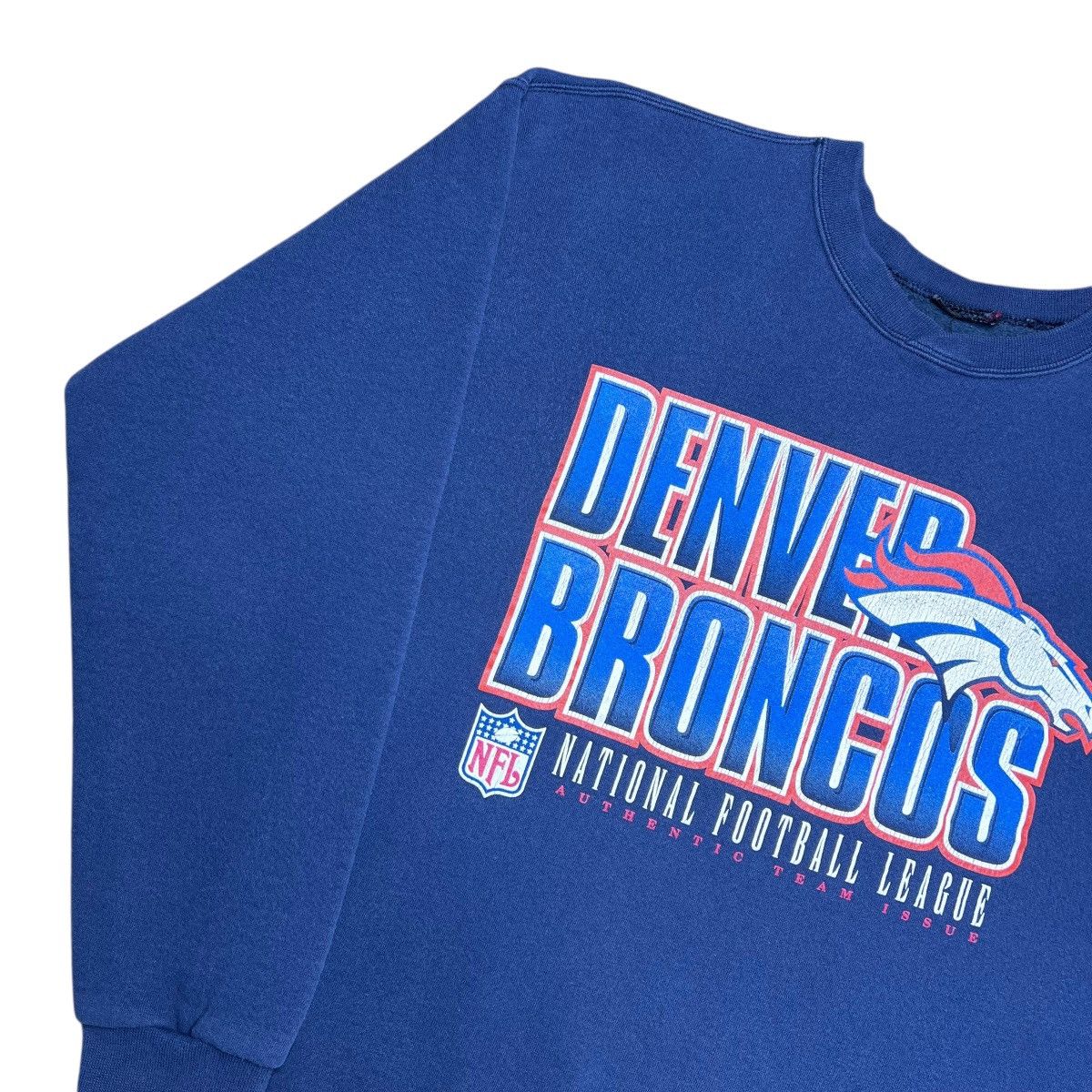 Starter Vtg 1990s NFL Denver Broncos Starter Spell Out 3D Sweatshirt Size US L / EU 52-54 / 3 - 14 Thumbnail