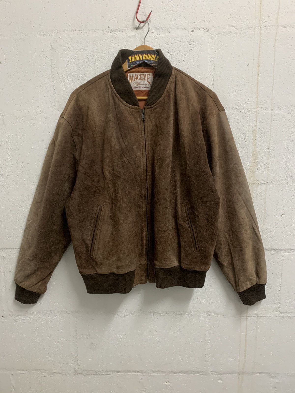 Vintage Vintage 80s Suede Leather Jacket Distressed Size US L / EU 52-54 / 3 - 1 Thumbnail
