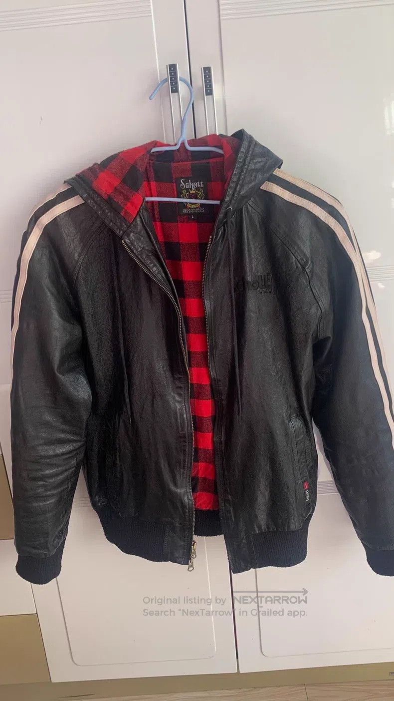 Schott Schott Hooded plant-tanned sheepskin leather coat Size US M / EU 48-50 / 2 - 1 Thumbnail