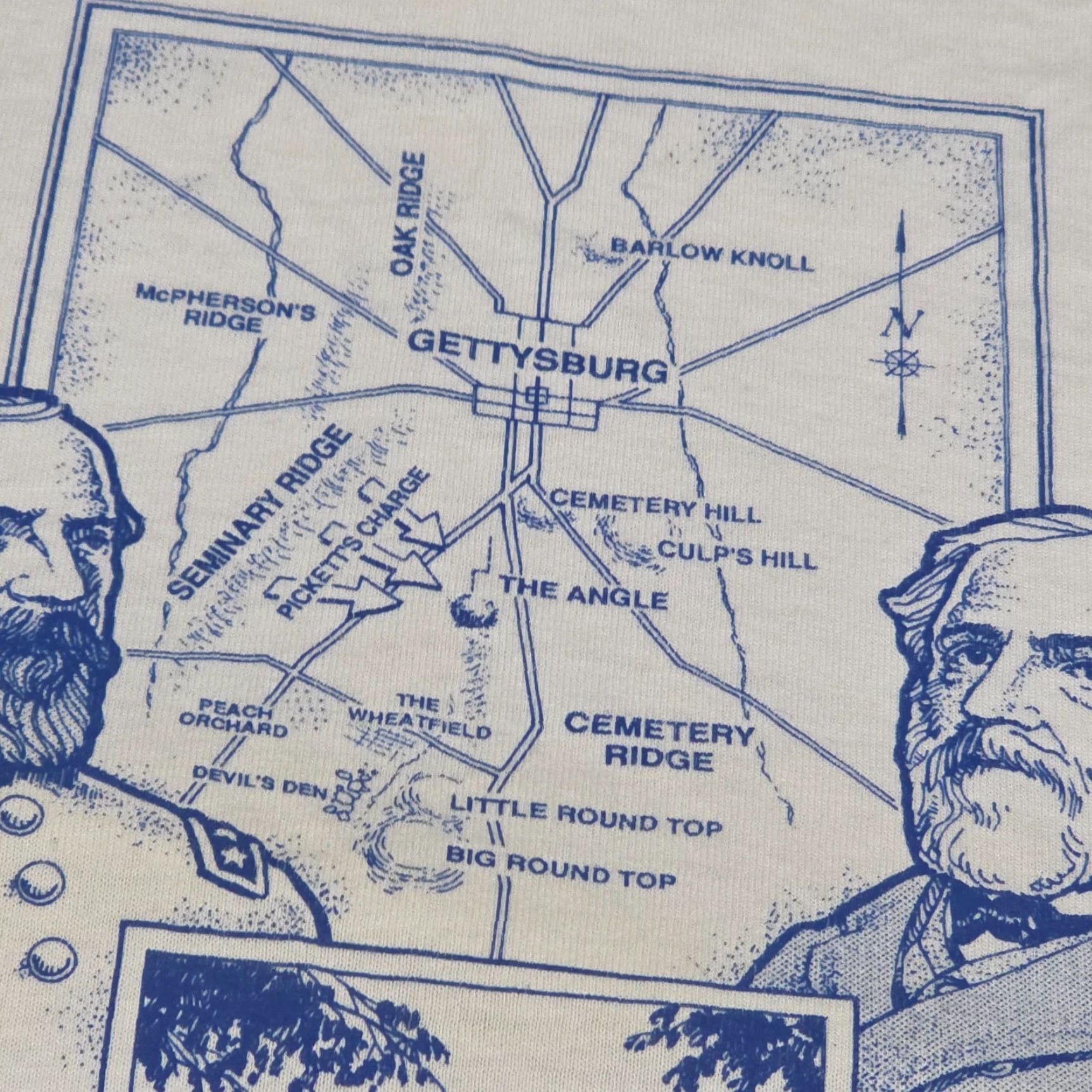 Fruit Of The Loom VINTAGE The Battle Of Gettysburg T-Shirt Men's XL White Single Stitch Graphic Tee Size US XL / EU 56 / 4 - 4 Thumbnail