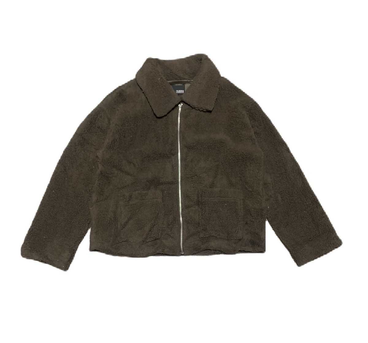 image of Avant Garde x Vintage Hk Works London Sherpa Jacket Hype Color in Brown, Men's (Size Large)