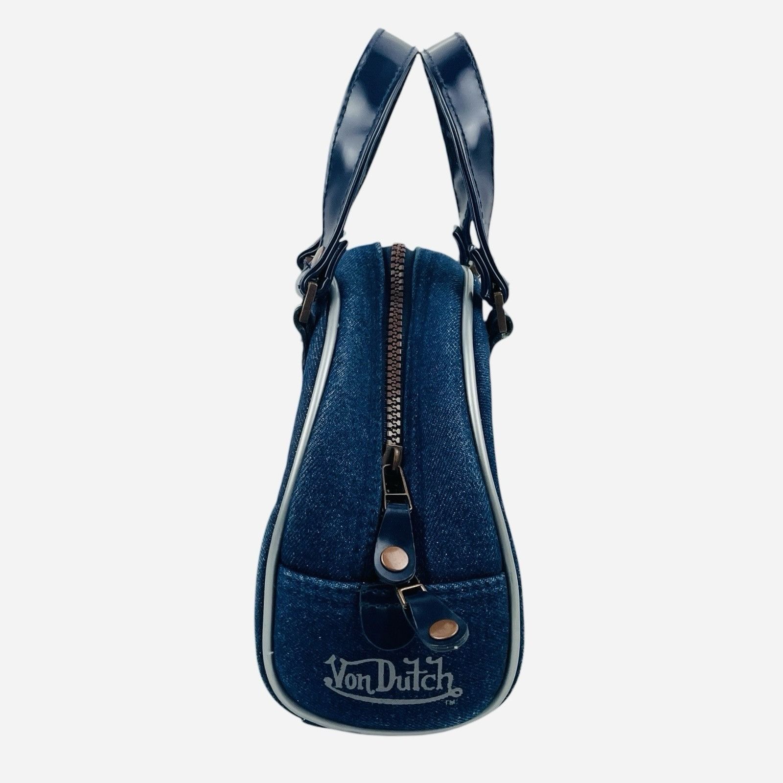 Von Dutch RARE Vintage 2000s Von Dutch Denim Mini Bowling Bag Purse Size ONE SIZE - 2 Thumbnail