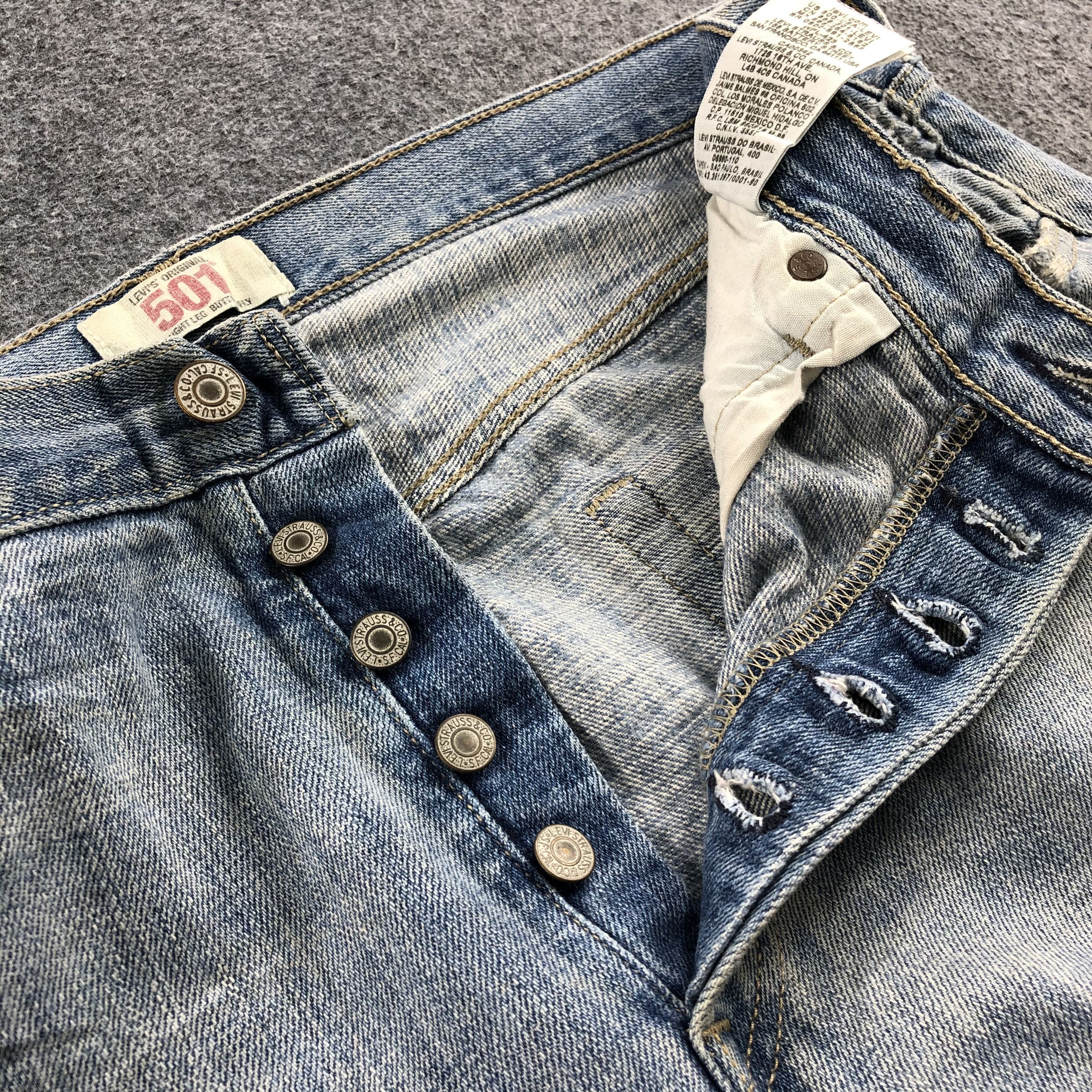 Levi's × Vintage Vintage 90s Distress Levis 501 Jeans-JM841 Size US 34 / EU 50 - 8 Thumbnail