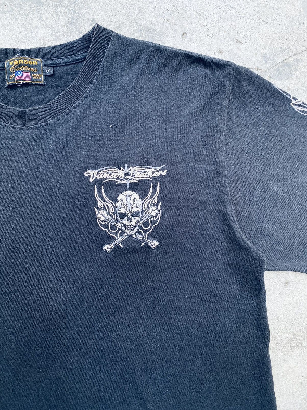 Vanson Leathers Vintage Rare Vanson Leathers Skull Rare Tees Size US XXL / EU 58 / 5 - 4 Thumbnail