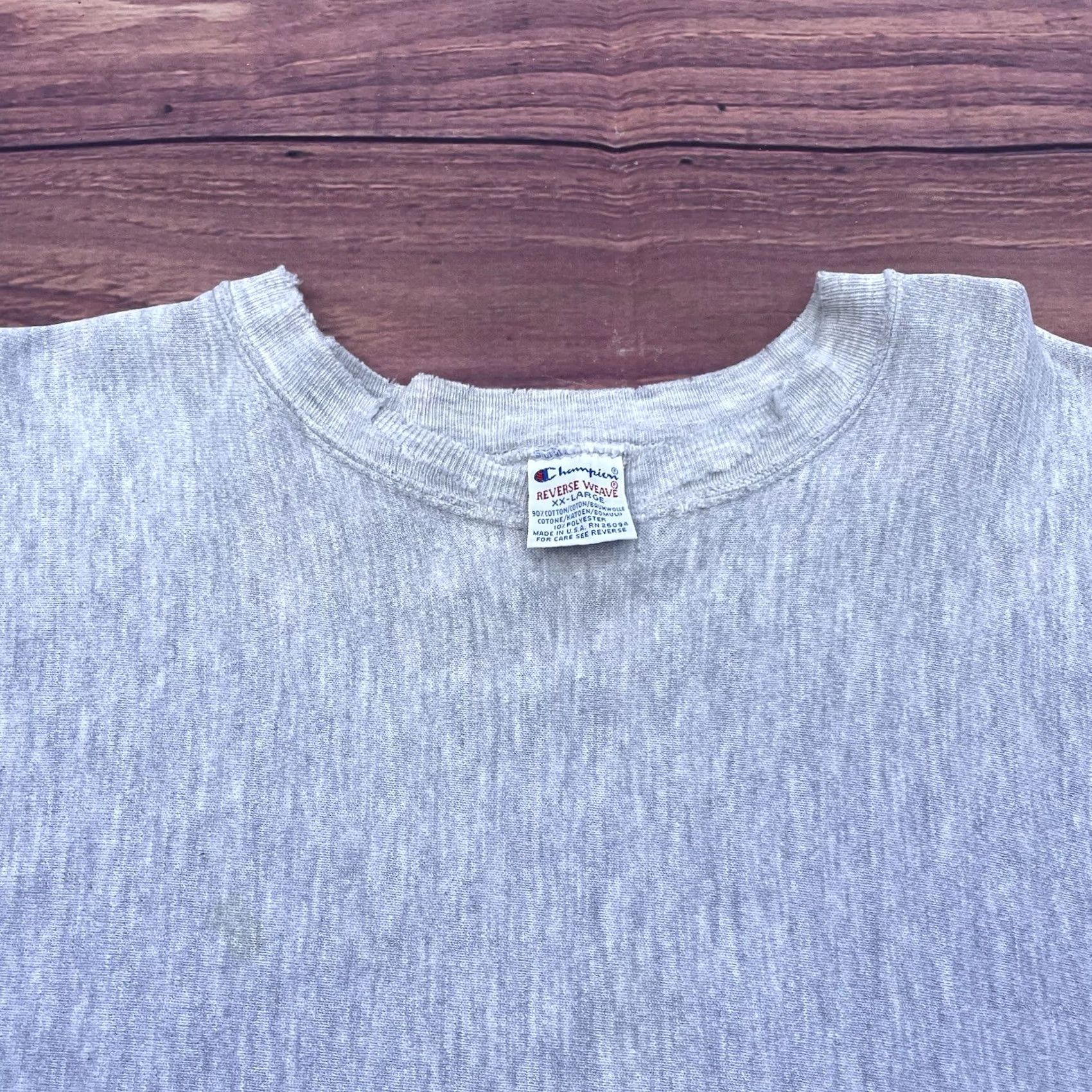 Champion VINTAGE Champion Reverse Weave Sweatshirt 2XL Heather Gray USA Logo 90s College Pullover Mens Size US XXL / EU 58 / 5 - 5 Thumbnail