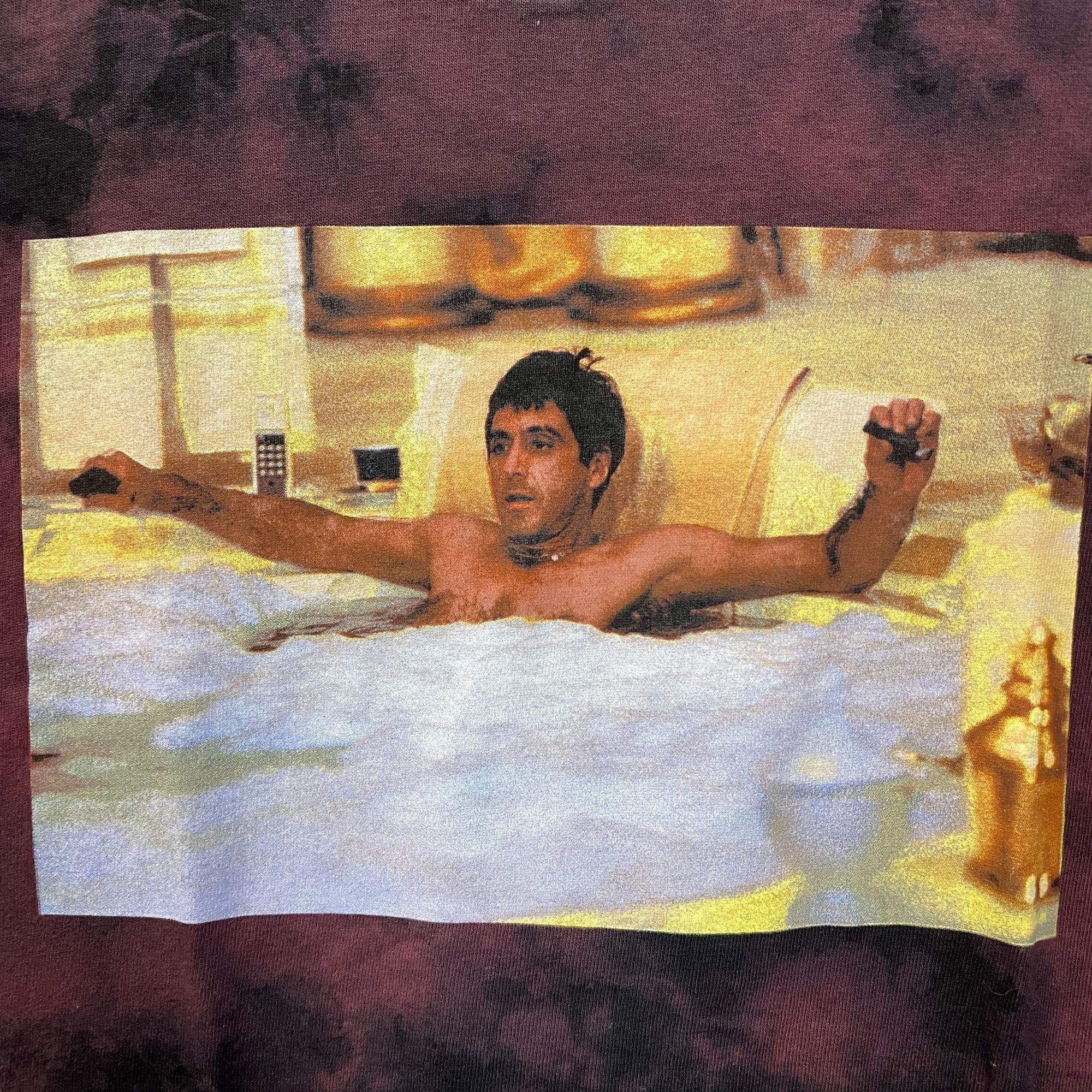 Other Scareface Tony Montana Maroon Tie Dye T-Shirt XL Size US XL / EU 56 / 4 - 2 Thumbnail