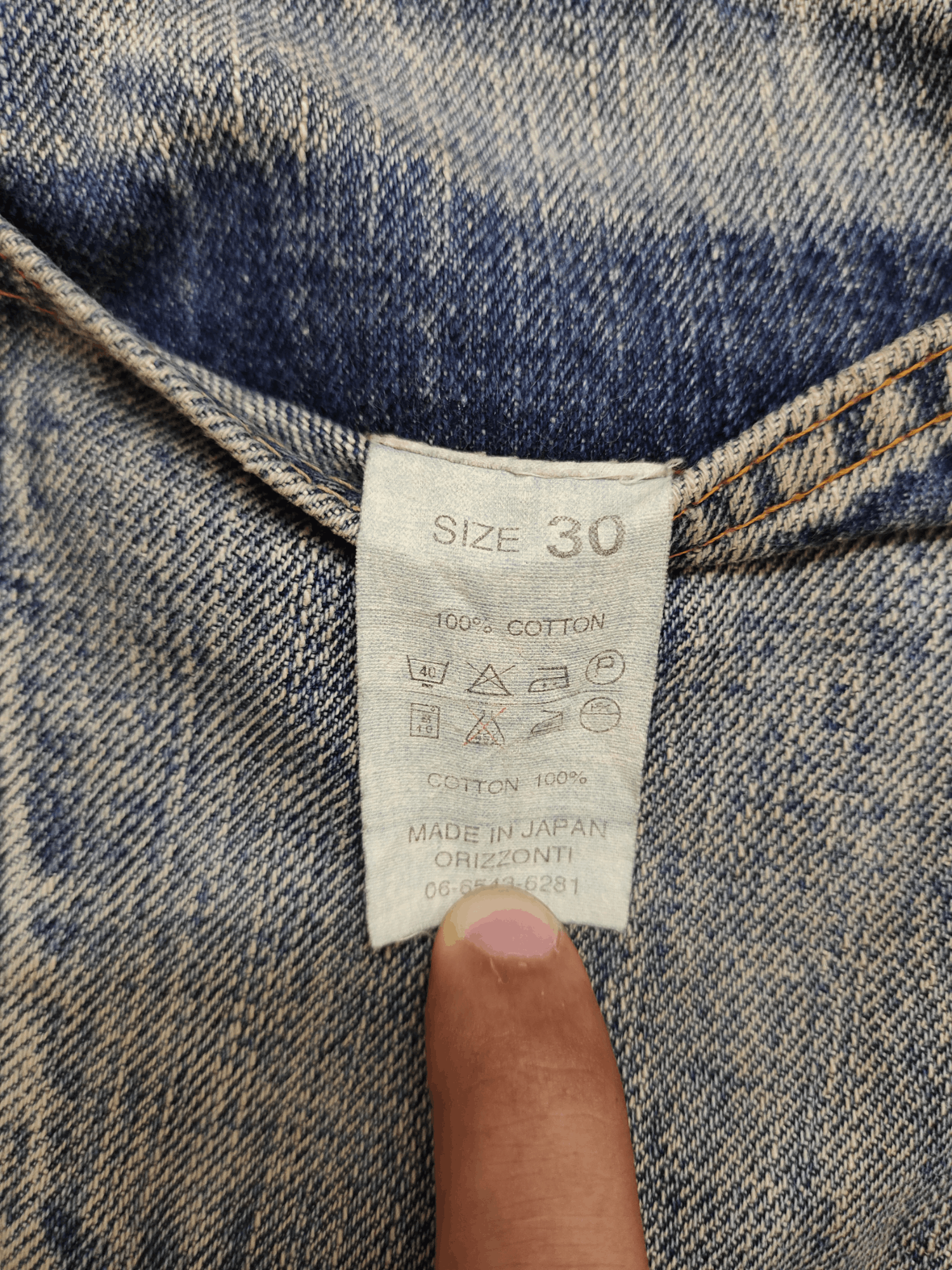 Denime 1990s Denime Japan Clawmark Distress Faded Raw Denim Jeans Size US 29 - 15 Thumbnail