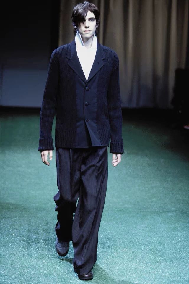 Yohji Yamamoto Yohji Yamamoto 02AW Runway Knit Jacket Size 3 Size US L / EU 52-54 / 3 - 3 Thumbnail
