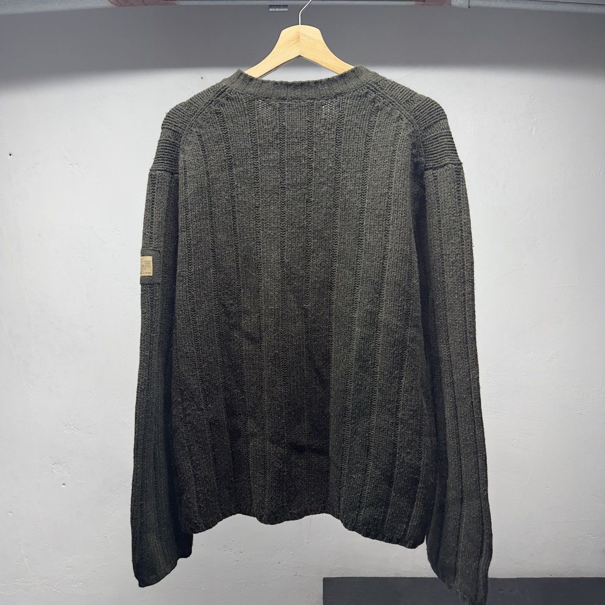 Vintage Vintage Abercrombie Dark Green Wool Sweater ERD Grunge RRL Size US L / EU 52-54 / 3 - 2 Thumbnail