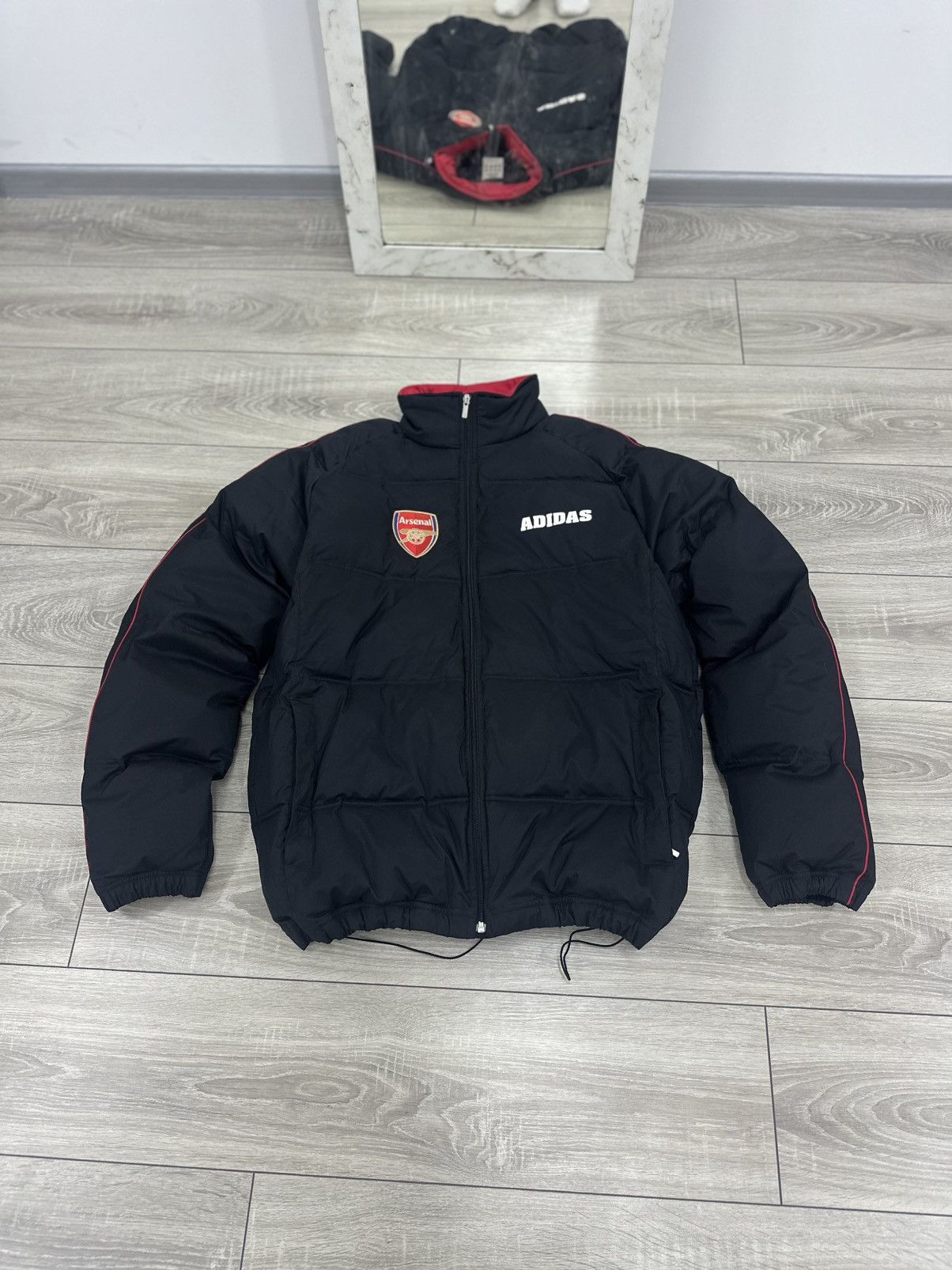 Adidas Adidas Vintage 2005s Arsenal Puffer Down Jacket Soccer Size US XL / EU 56 / 4 - 3 Thumbnail