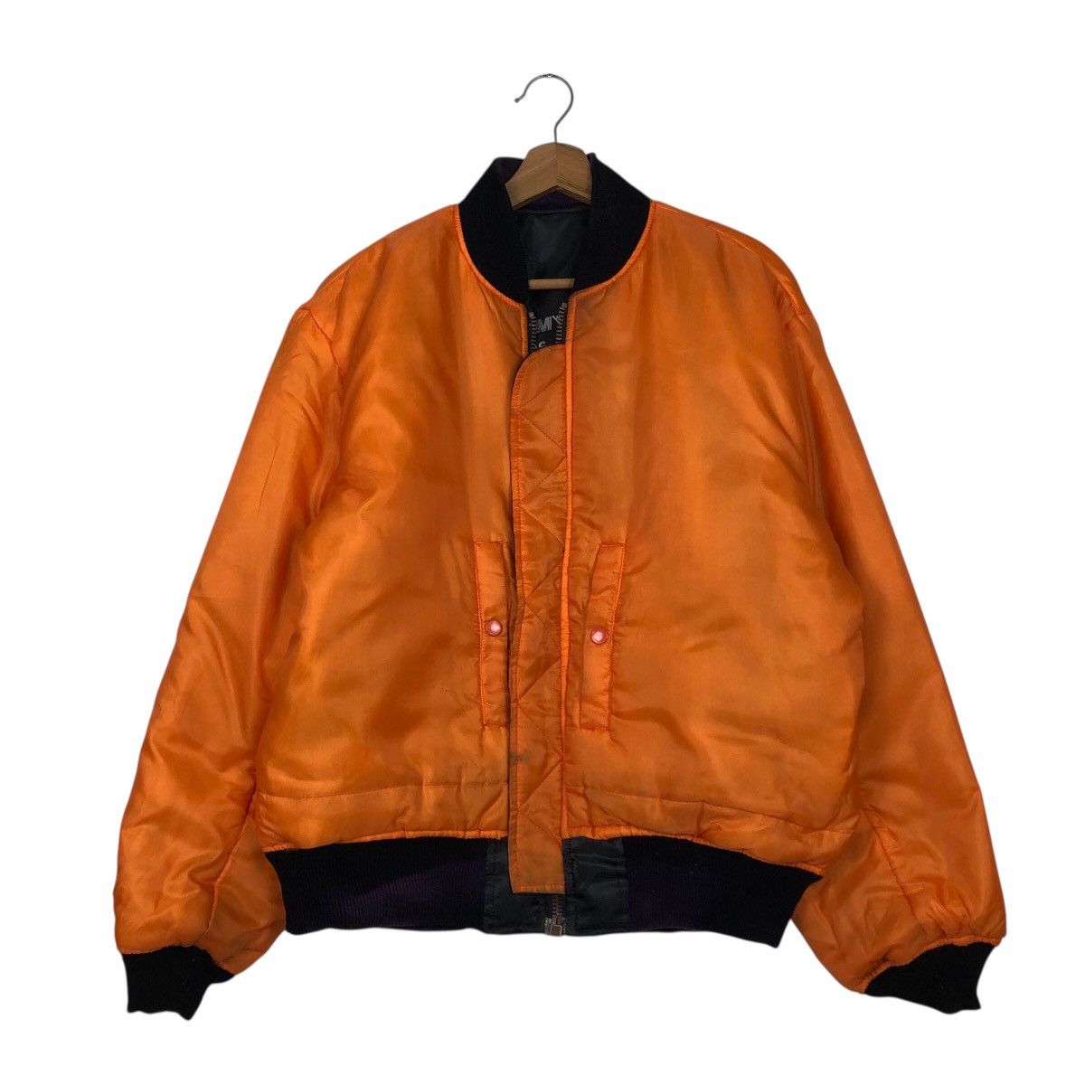 Vintage 📌Vintage Reversible Bomber Jacket Ma 1 Us Air Force Army Size US L / EU 52-54 / 3 - 3 Thumbnail
