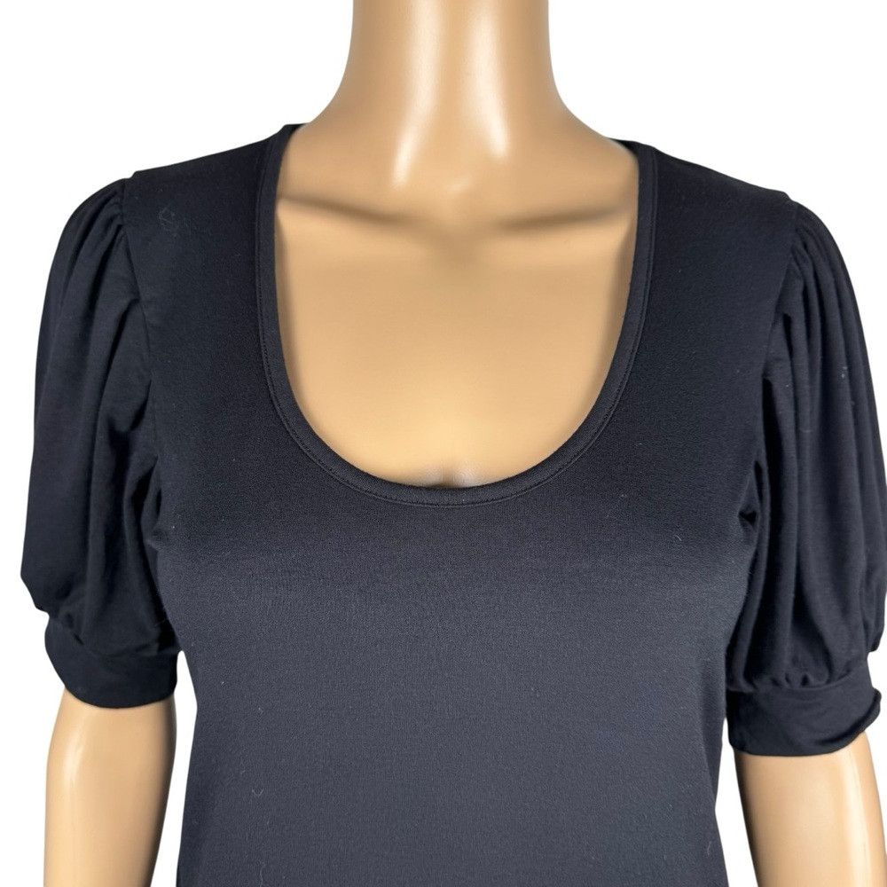 Frame Frame Puff Sleeve Viscose Black T-Shirt Size S Size S / US 4 / IT 40 - 3 Thumbnail