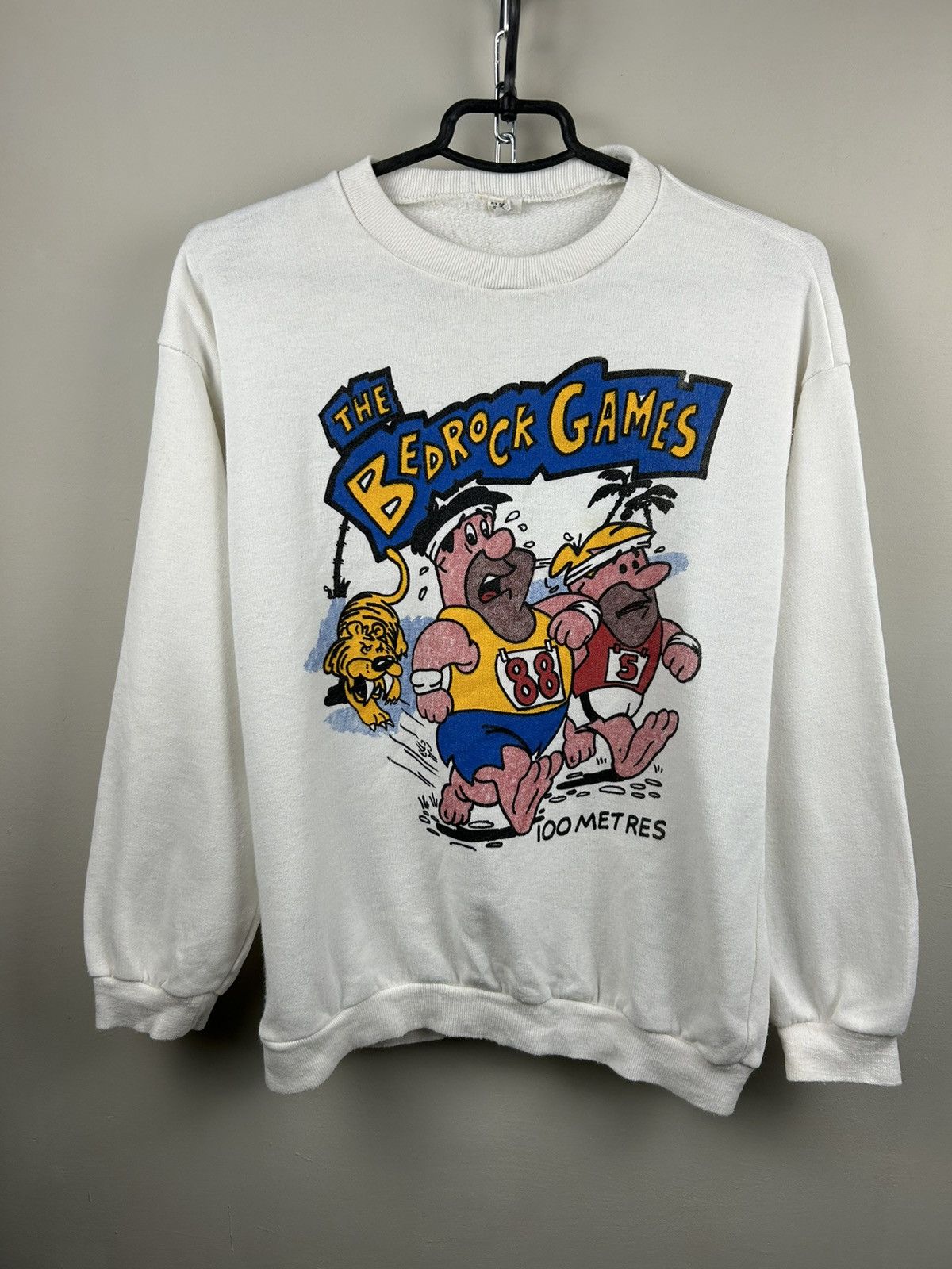 Vintage Vintage 80s The Flinstones Bedrock Games Sweatshirt Size US S / EU 44-46 / 1 - 1 Thumbnail